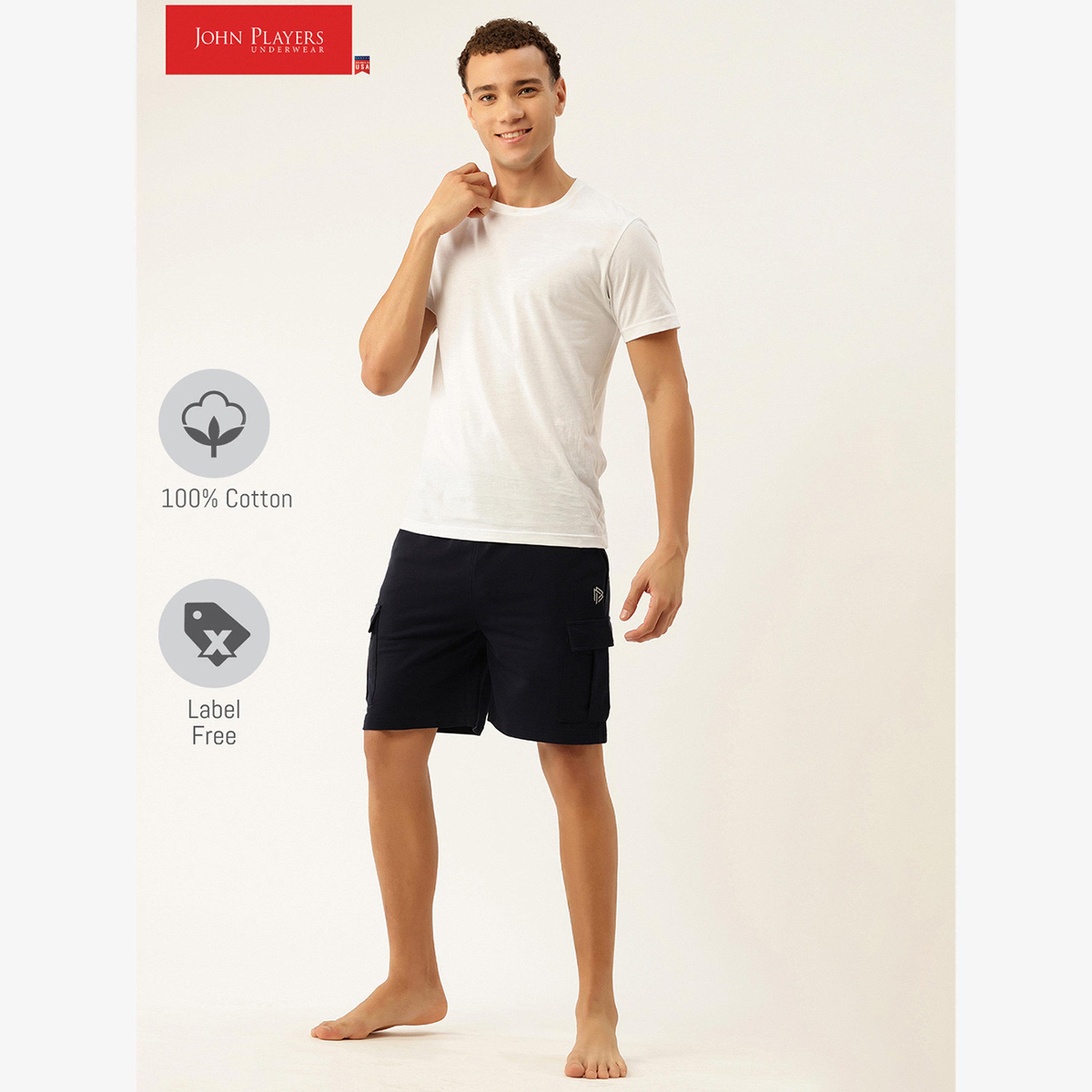 John Player Men Cotton Cargo Shorts-men-clothing-bottoms-shorts-image-2