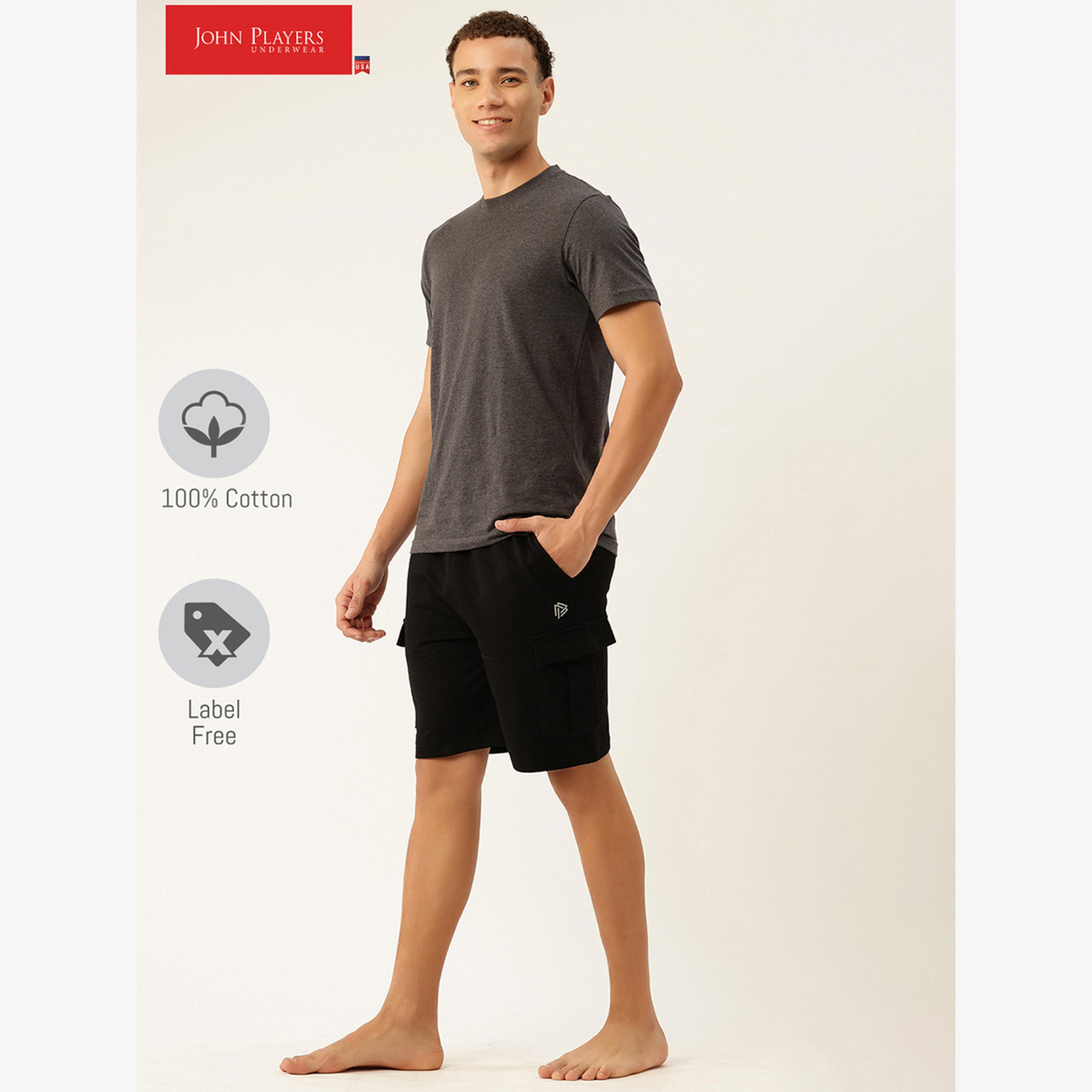 John Player Men Cotton Cargo Shorts-men-clothing-bottoms-shorts-image-2