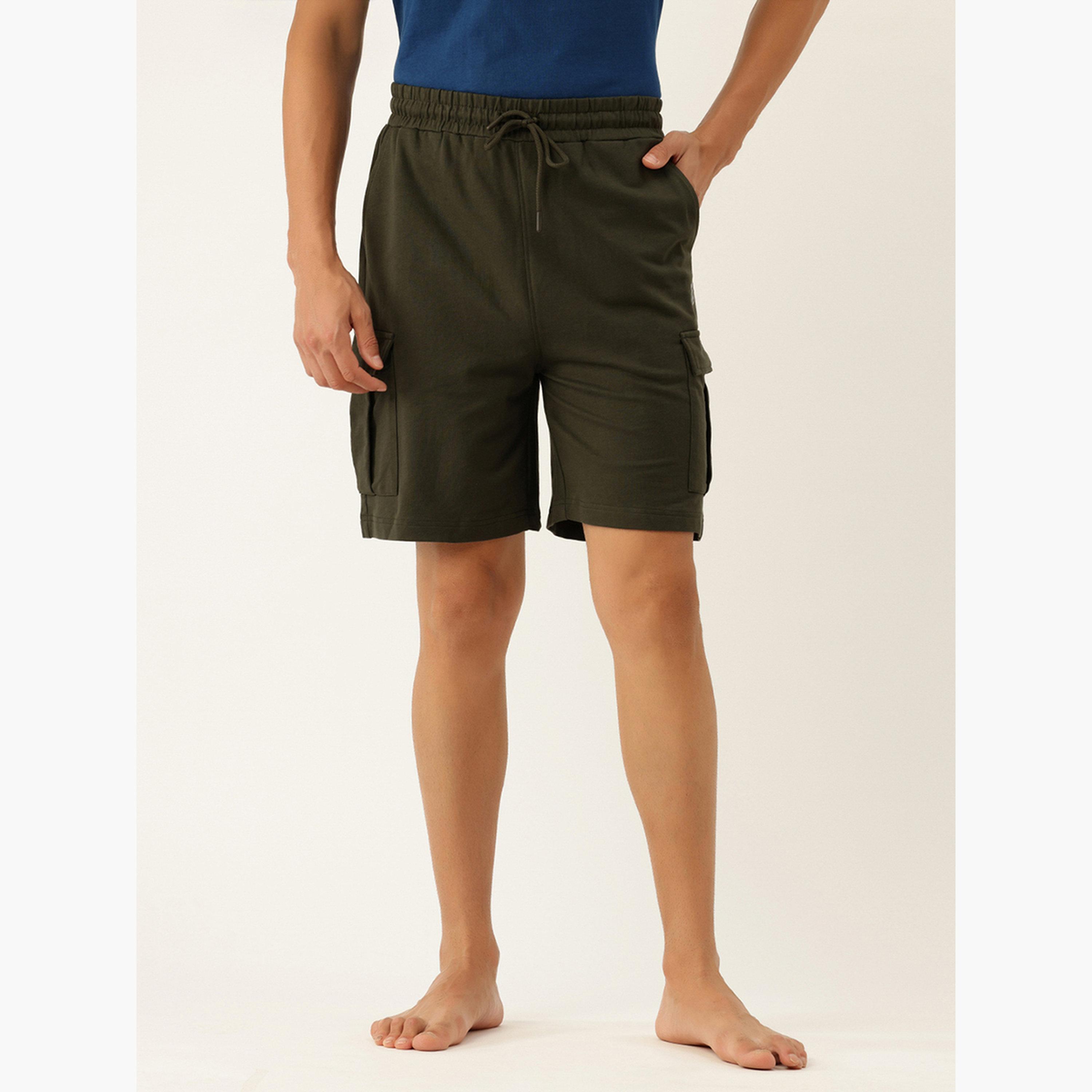 جون بلاير - شورت كارغو قطني أخضر للرجال-men-clothing-bottoms-shorts-image-1