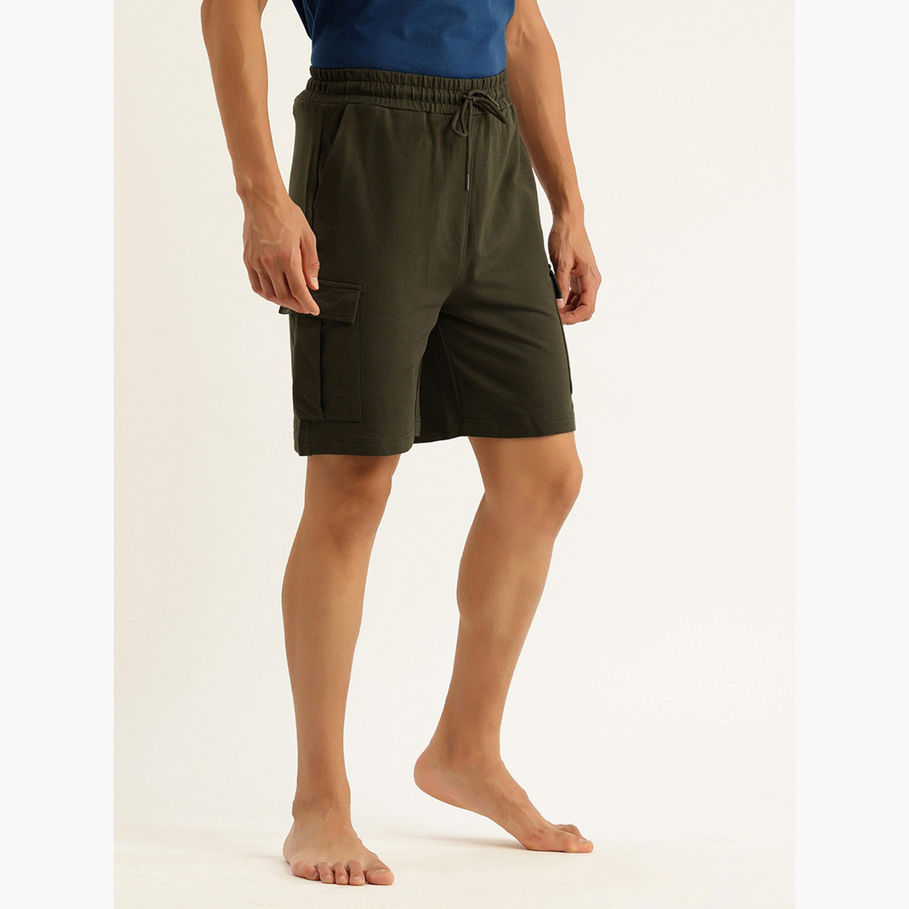 جون بلاير - شورت كارغو قطني أخضر للرجال-men-clothing-bottoms-shorts-image-3