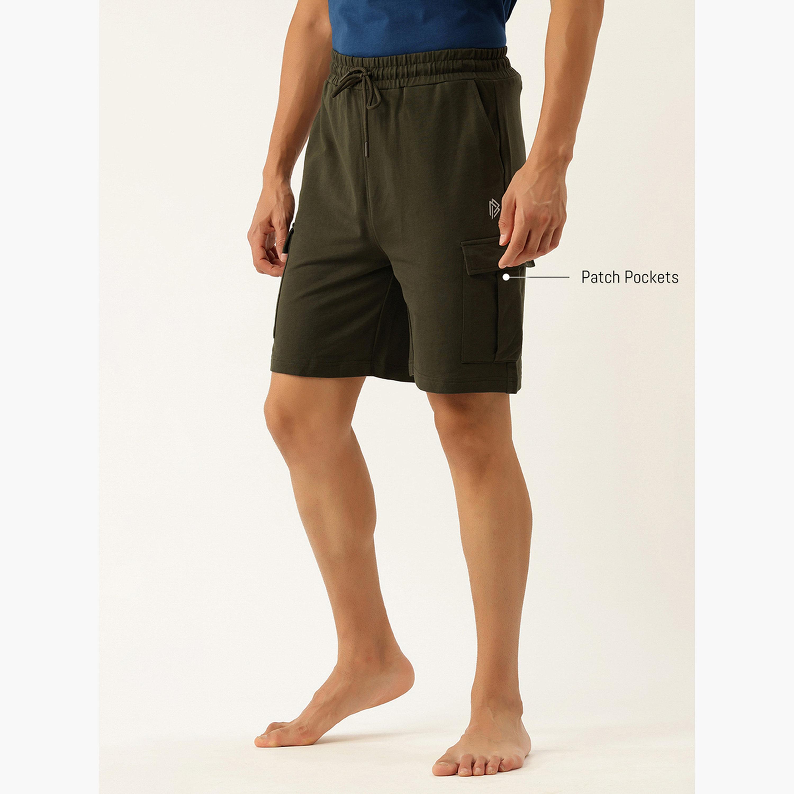 جون بلاير - شورت كارغو قطني أخضر للرجال-men-clothing-bottoms-shorts-image-4