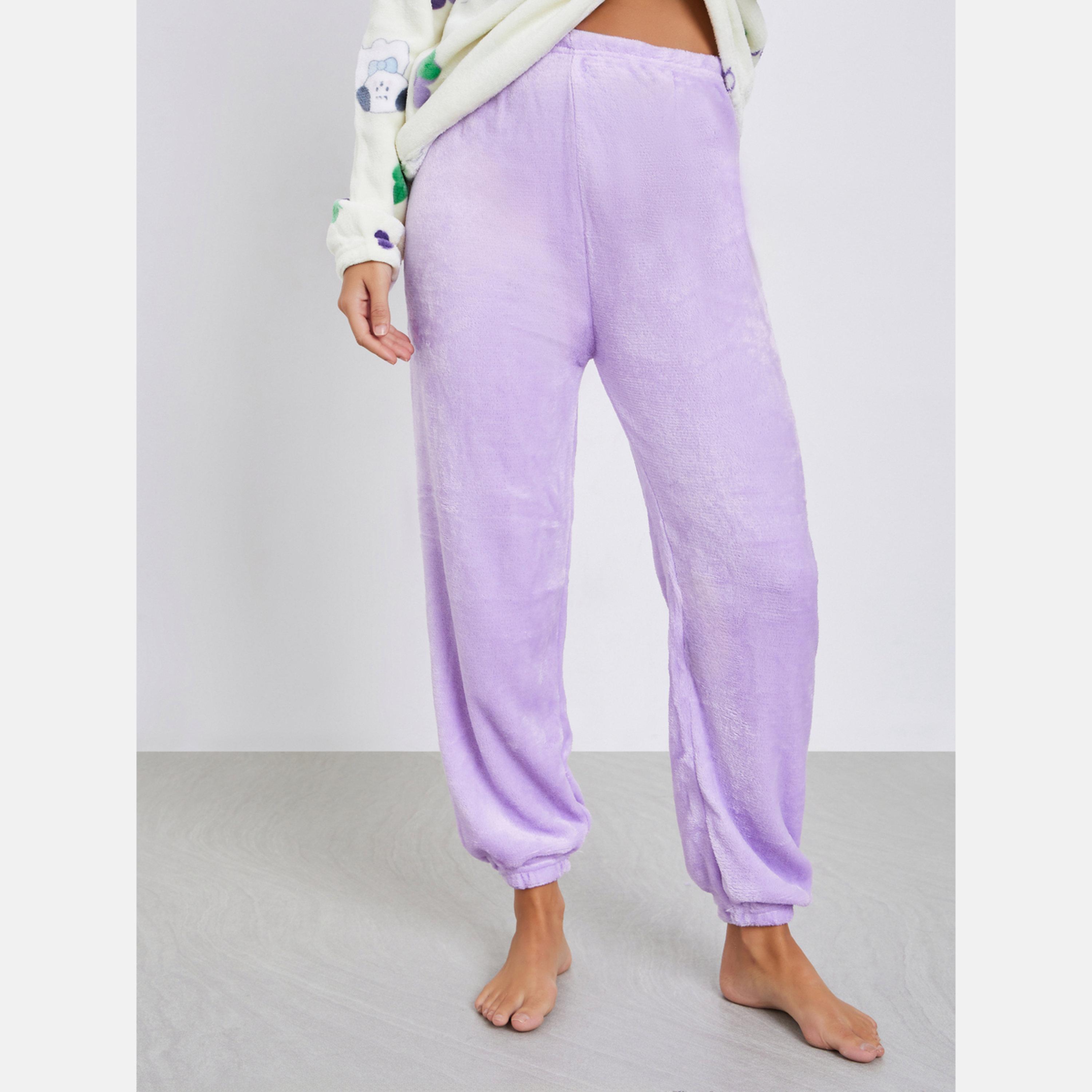 ستايلي - بيجاما بلوزة صوف بطبعة عنب مع أكمام-women-clothing-nightwear-pyjamas-longsets-image-4