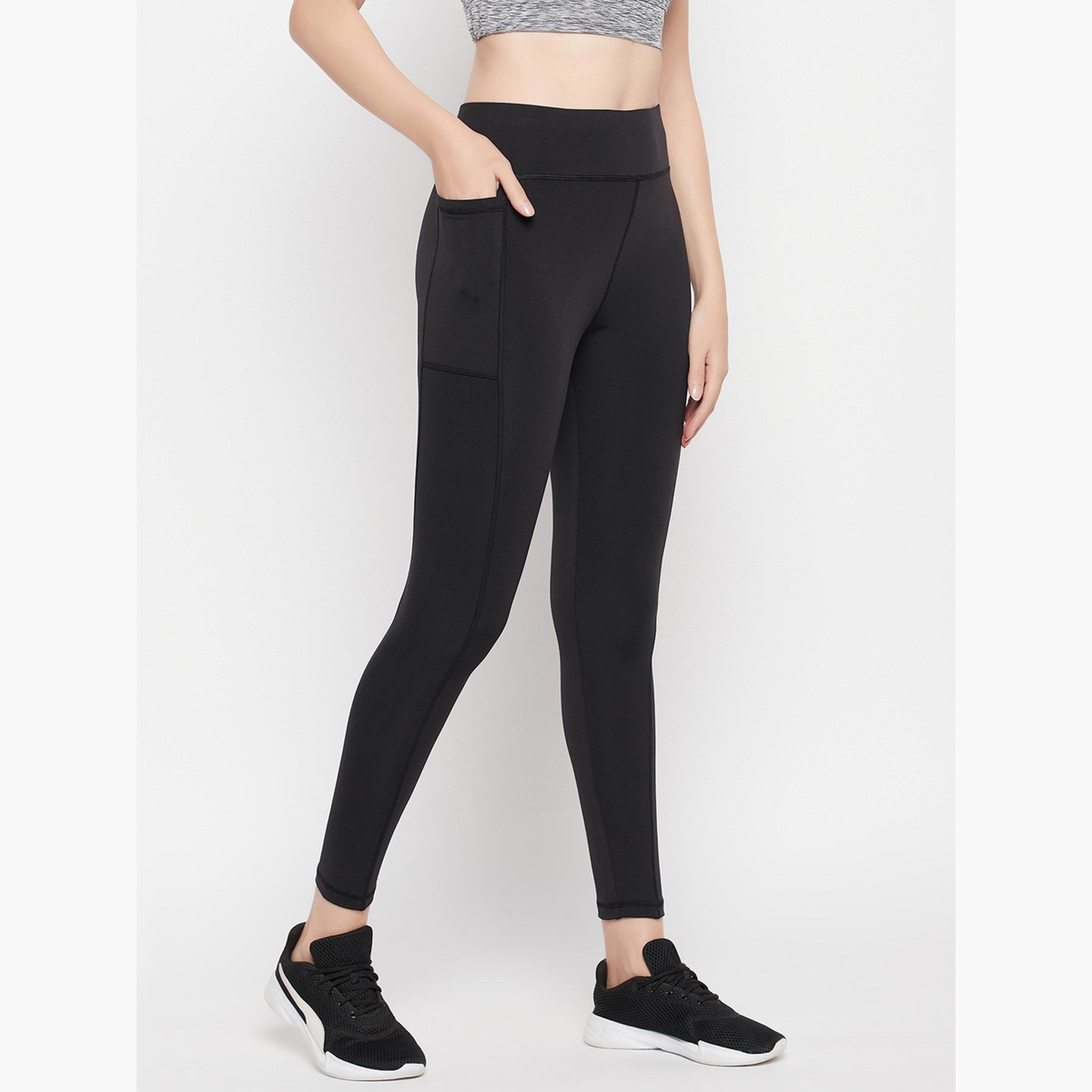 كلوفيا - فيزون (ليقنز) رياضي أسود مع جيب جانبي-women-clothing-bottoms-leggings-image-4