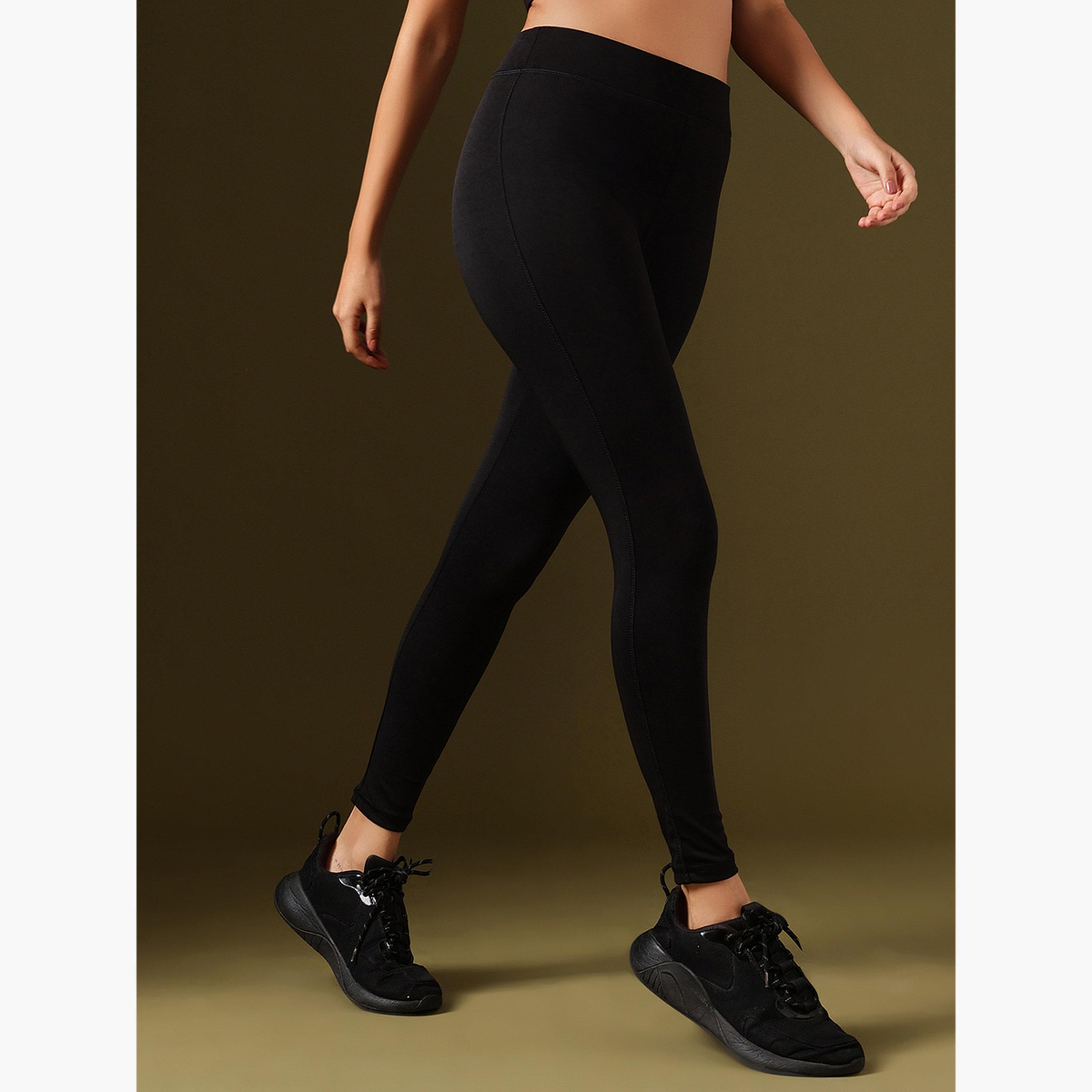 كلوفيا - فيزون (ليقنز) رياضي ضيق لون أسود-women-clothing-bottoms-leggings-image-4