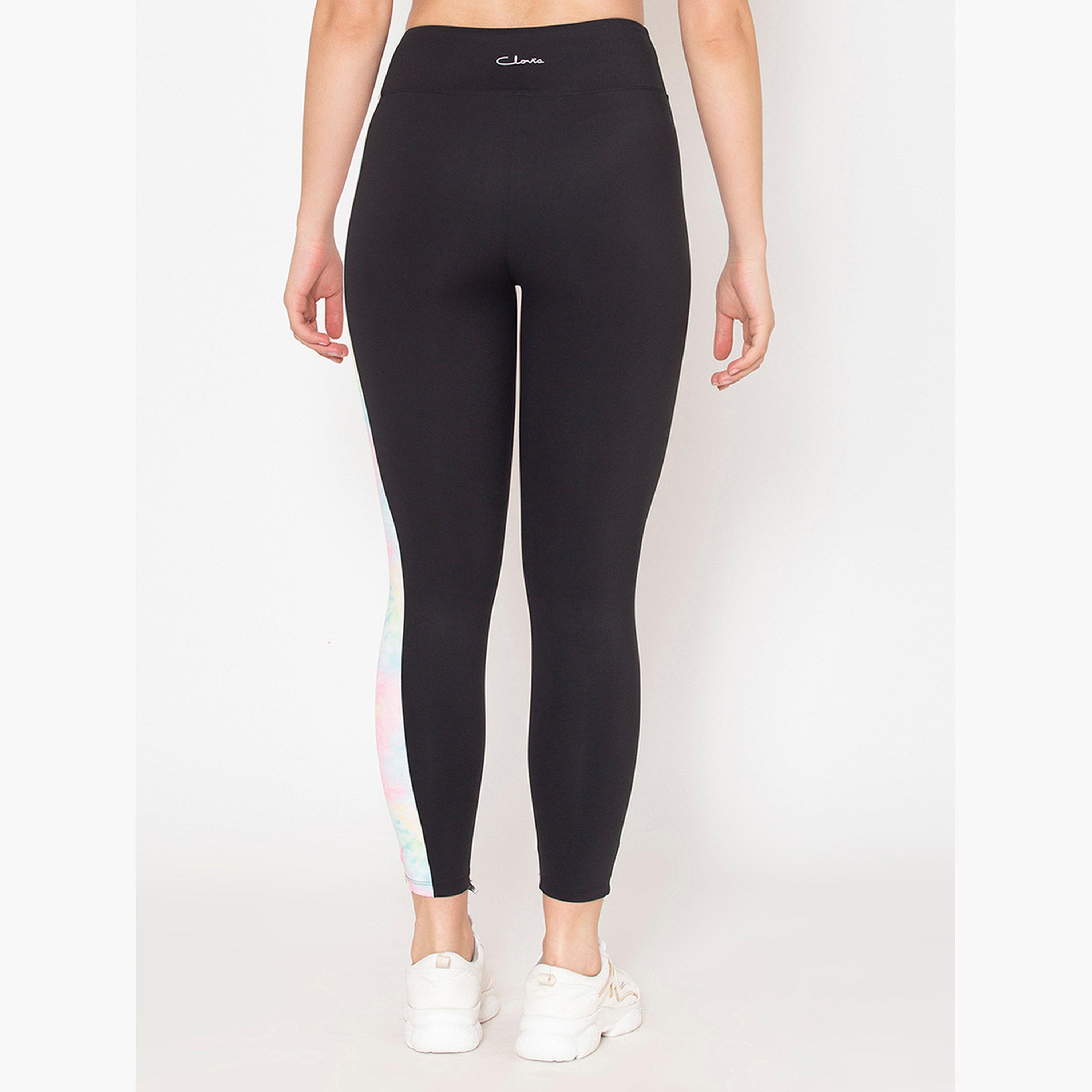 Clovia Women Printed Side Panel Snug Fit Active Tights-women-clothing-bottoms-leggings-image-5