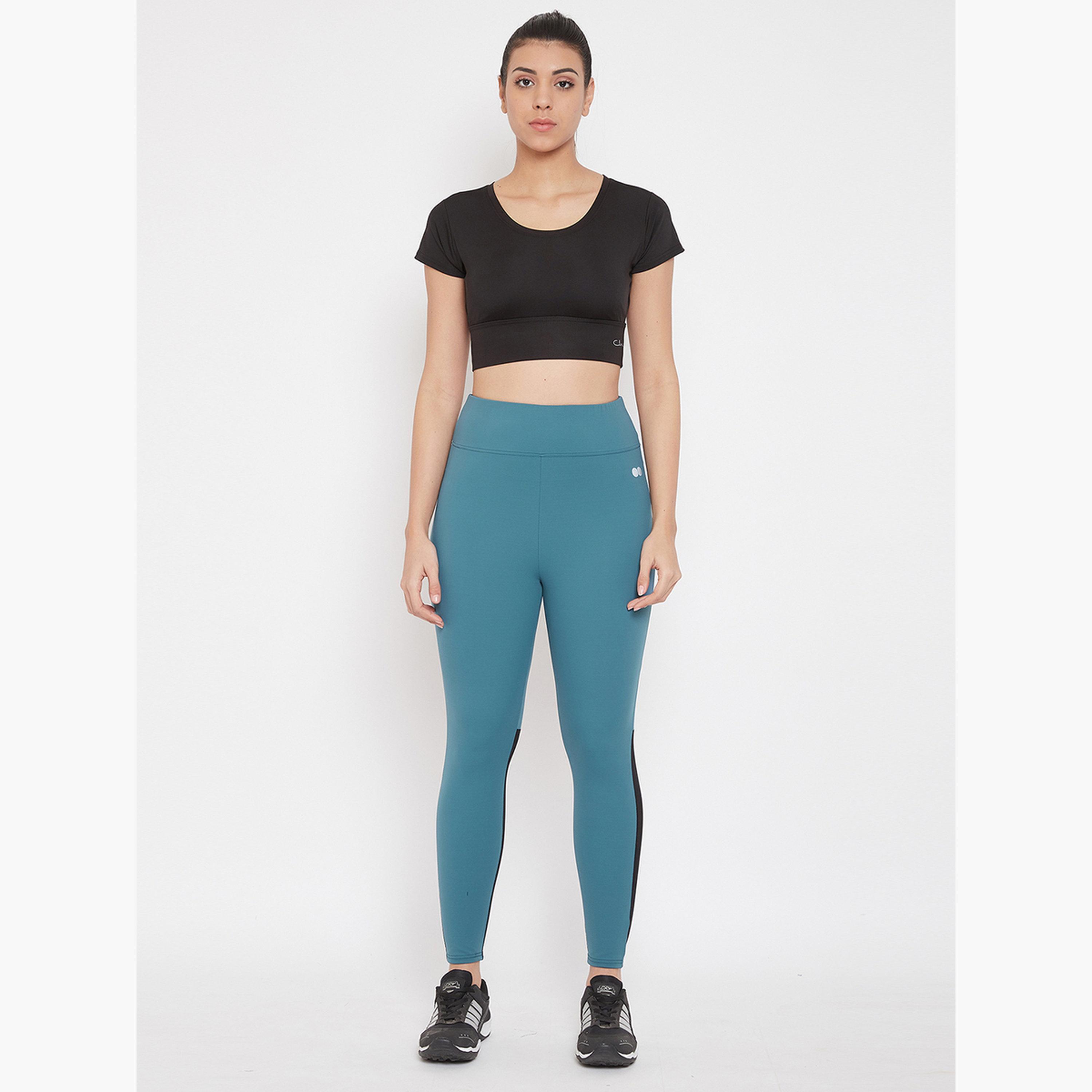 Clovia Women Snug Fit Active Tights with Mesh Insert-women-clothing-bottoms-leggings-image-2