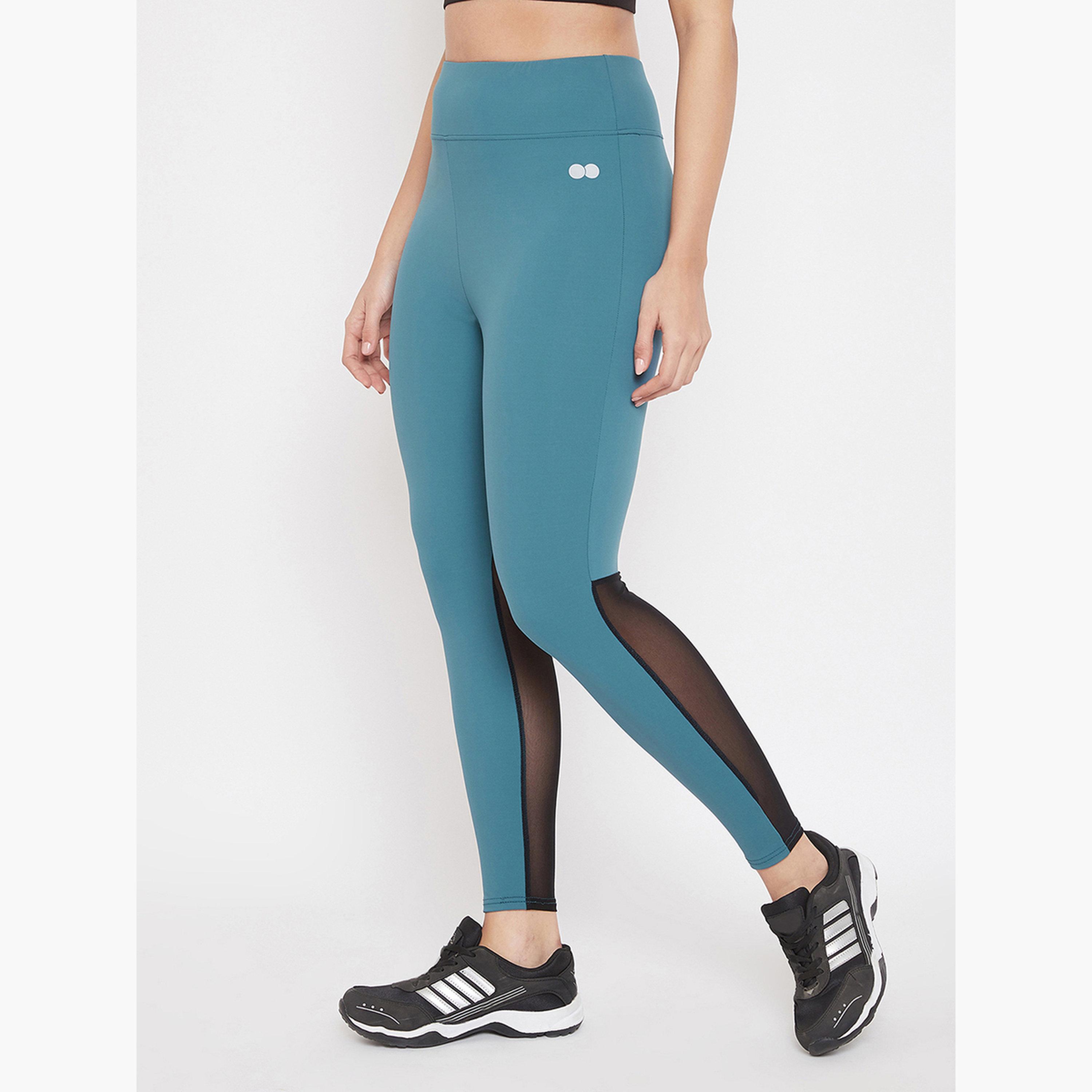 Clovia Women Snug Fit Active Tights with Mesh Insert-women-clothing-bottoms-leggings-image-3