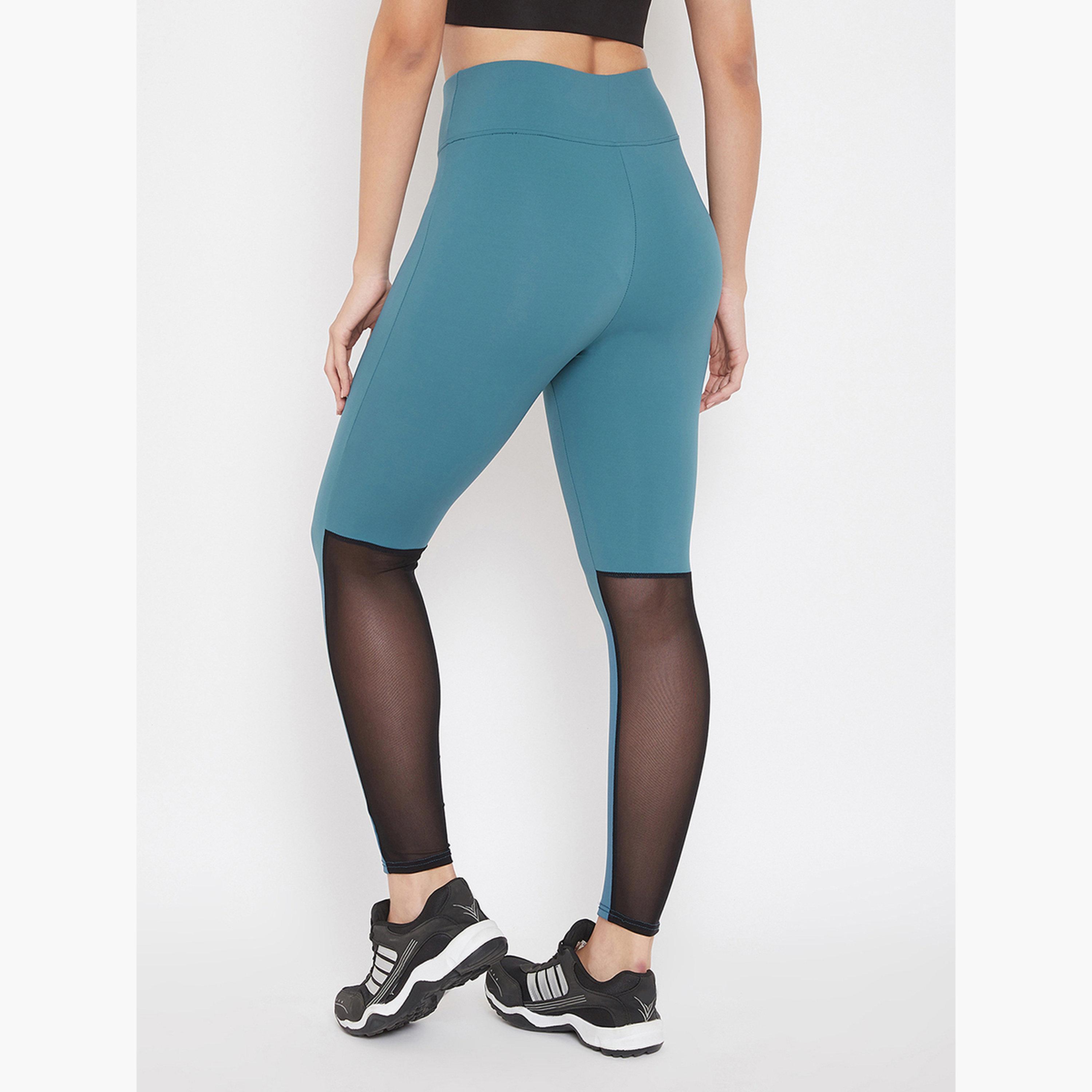 Clovia Women Snug Fit Active Tights with Mesh Insert-women-clothing-bottoms-leggings-image-5