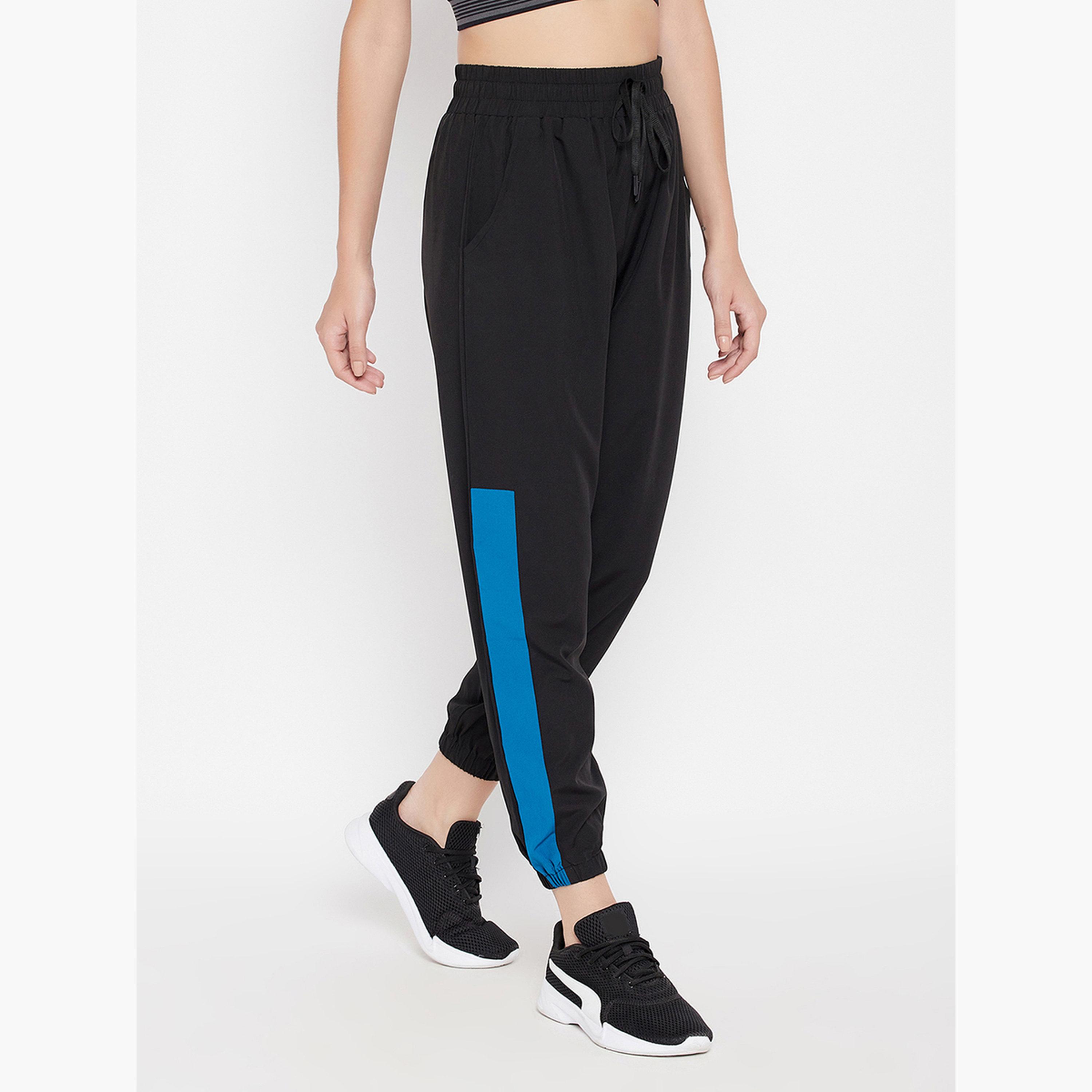 Clovia Black Comfort Fit Active Track Pants-women-clothing-sportswearandactivewear-bottoms-joggersandtrackpants-image-4