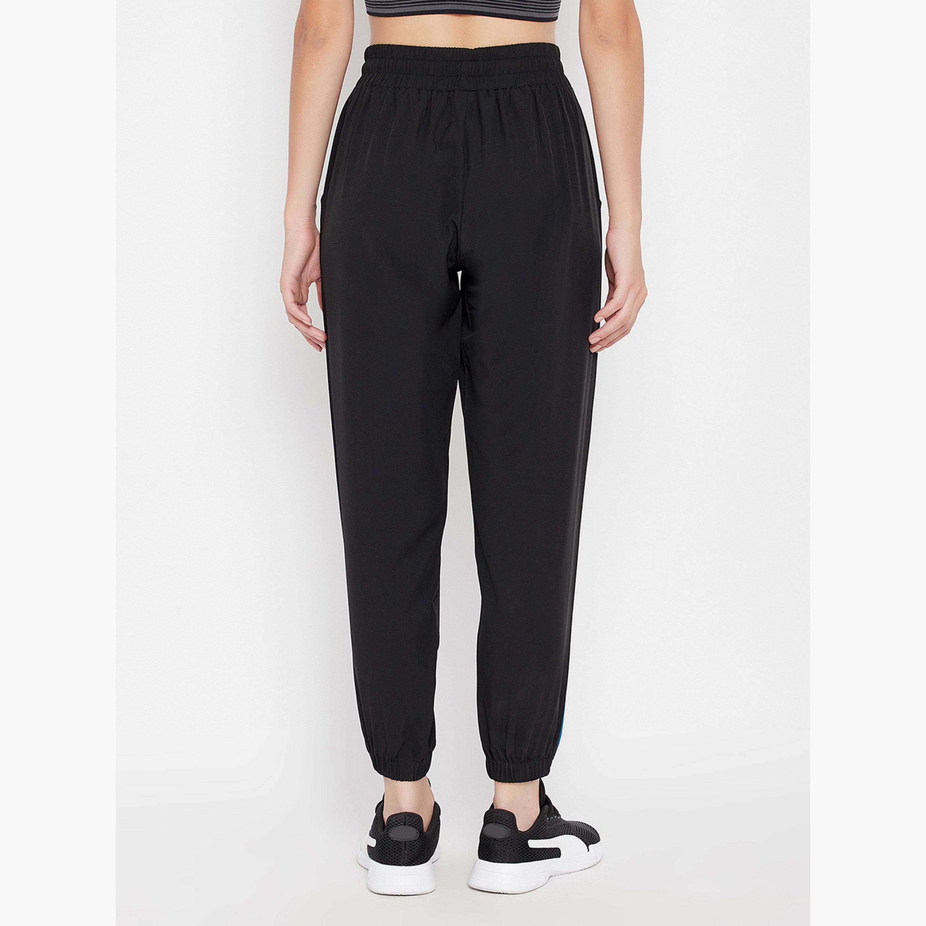Clovia Black Comfort Fit Active Track Pants-women-clothing-sportswearandactivewear-bottoms-joggersandtrackpants-image-5