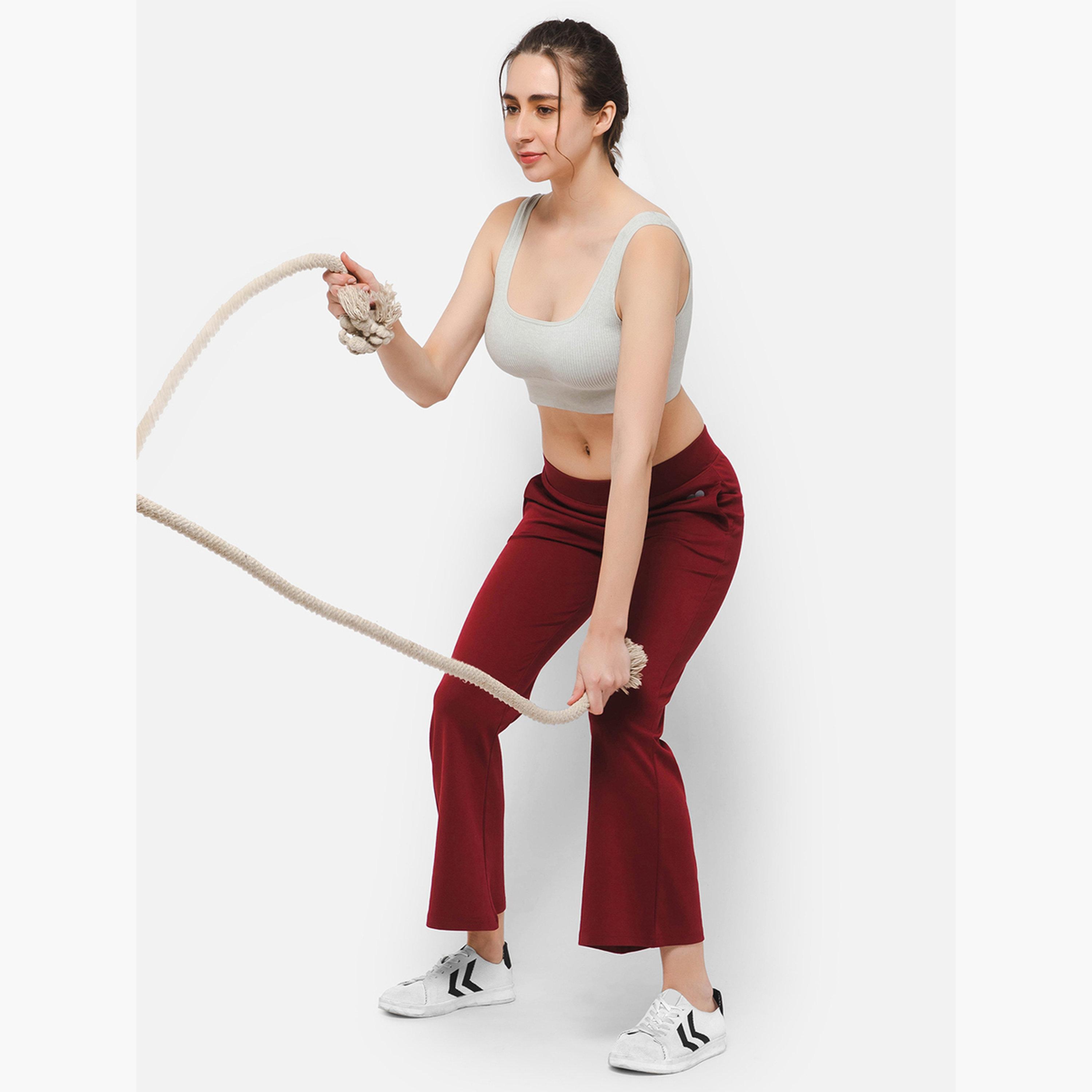 كلوفيا - بنطال يوغا مريح وواسع مع جيوب جانبية-women-clothing-sportswearandactivewear-bottoms-joggersandtrackpants-image-2