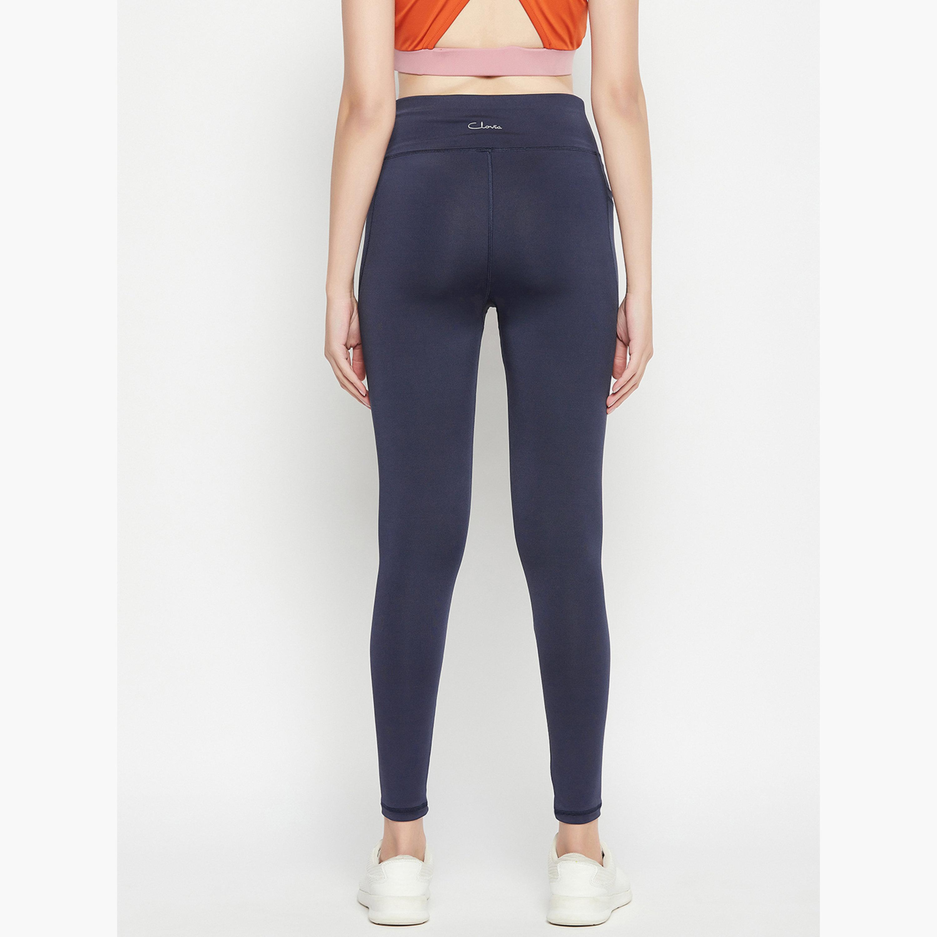 Clovia Women Logo Detail Active Tights with Side Pocket-women-clothing-bottoms-leggings-image-6