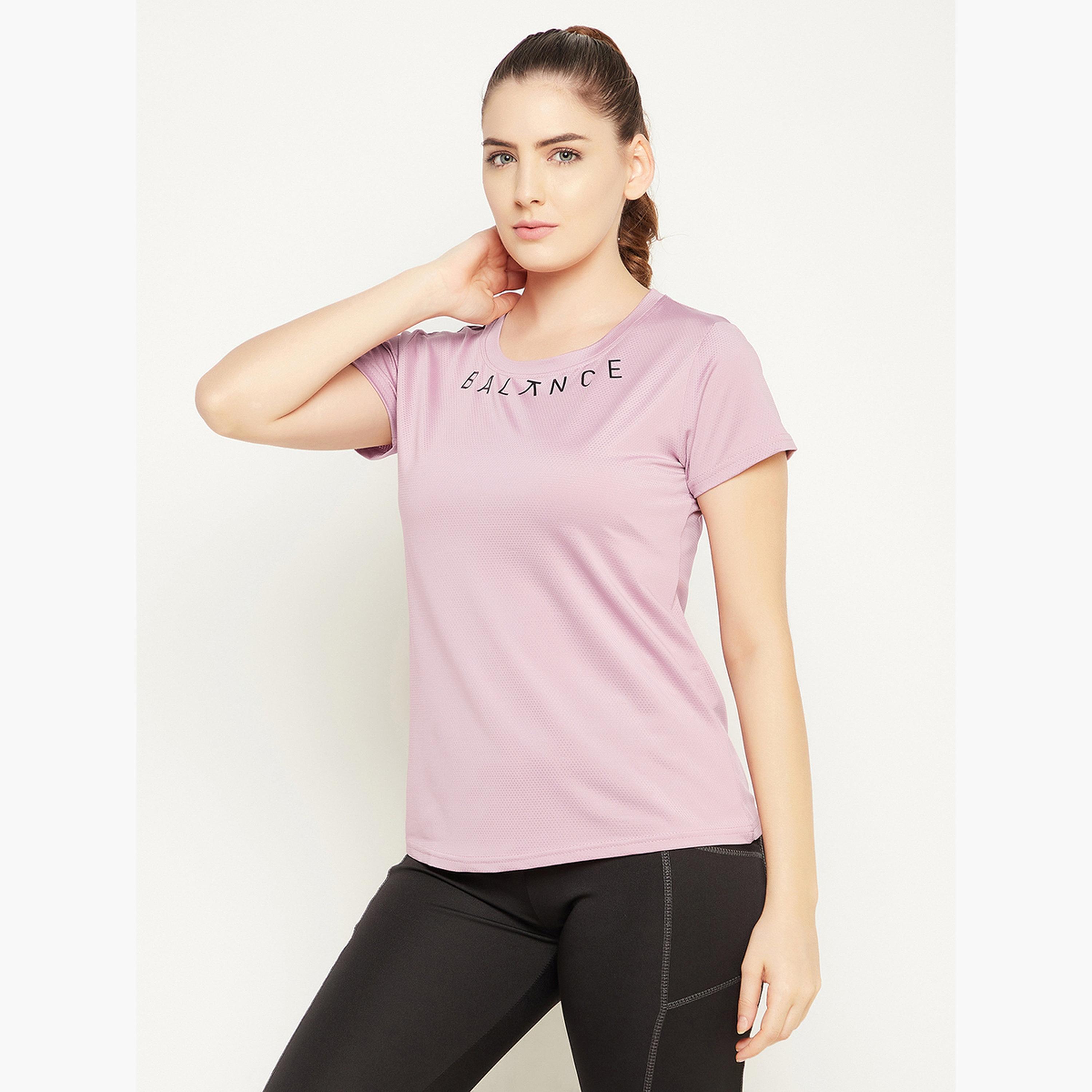Clovia Comfort Fit Text Print Active T-Shirt-women-clothing-tshirts-image-4