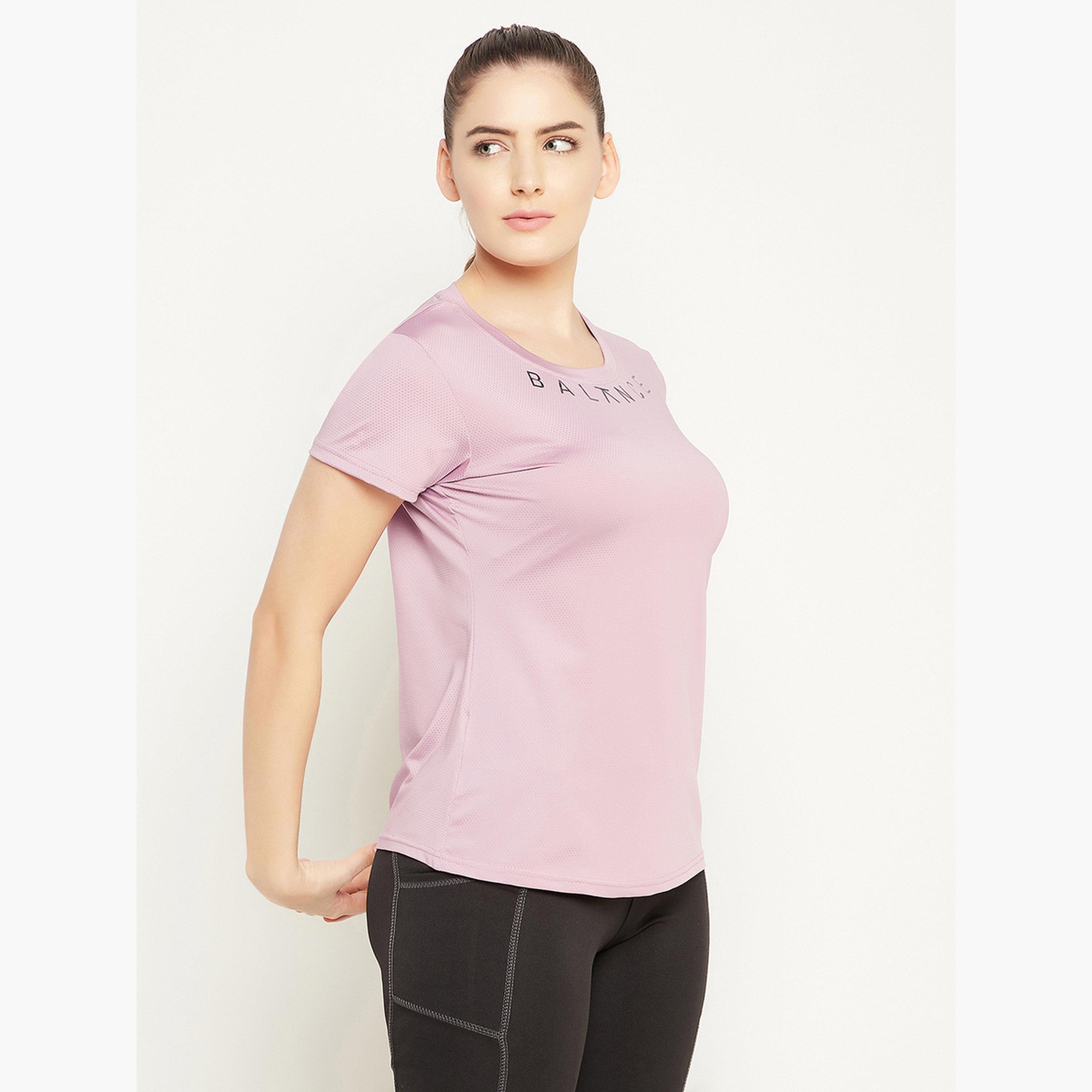Clovia Comfort Fit Text Print Active T-Shirt-women-clothing-tshirts-image-5