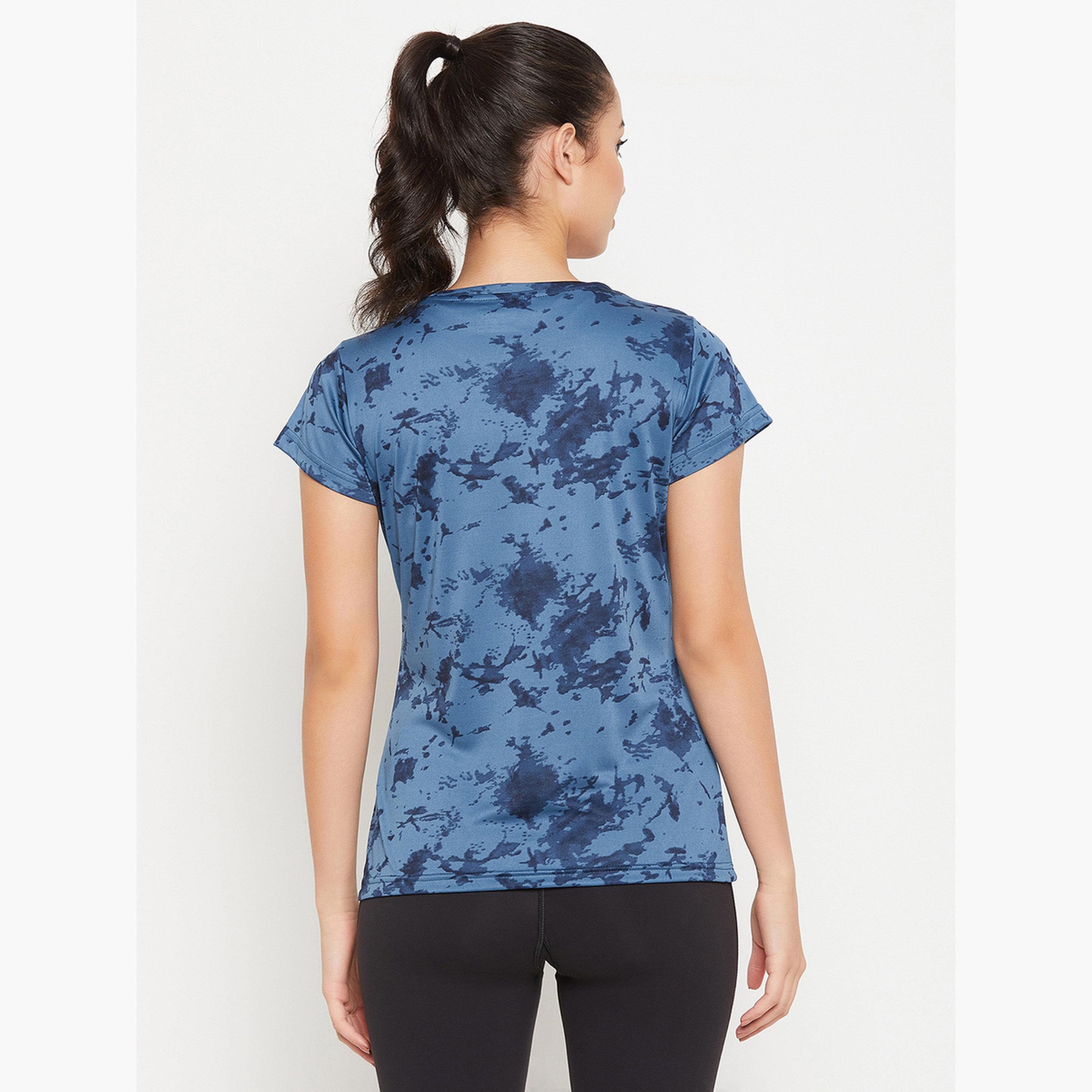 Clovia Comfort Fit Reflective Text Print Active T-Shirt-sports-women-clothing-tshirtsandvests-image-6