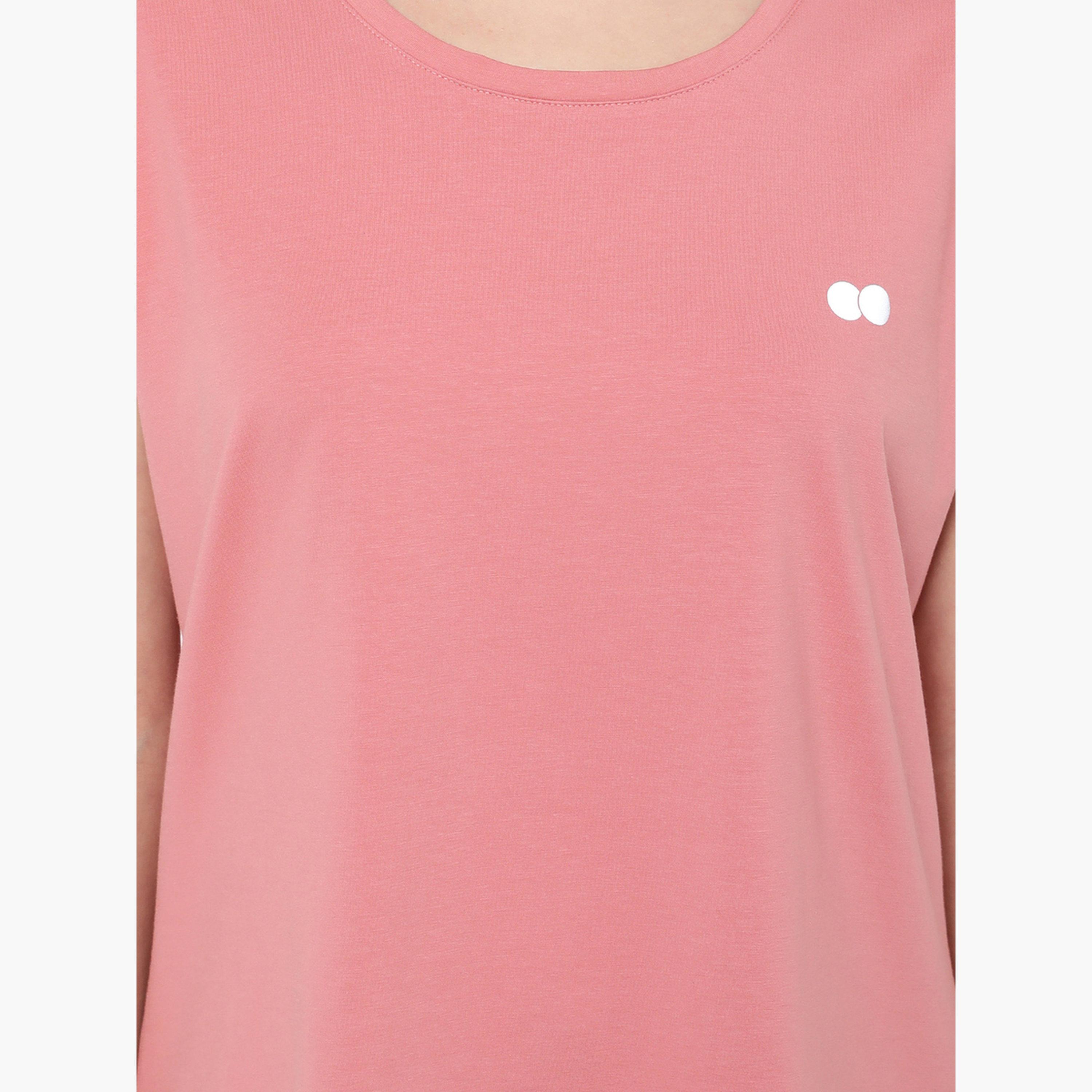 Clovia Pink Comfort Fit Active T-Shirt-women-clothing-tshirts-image-6