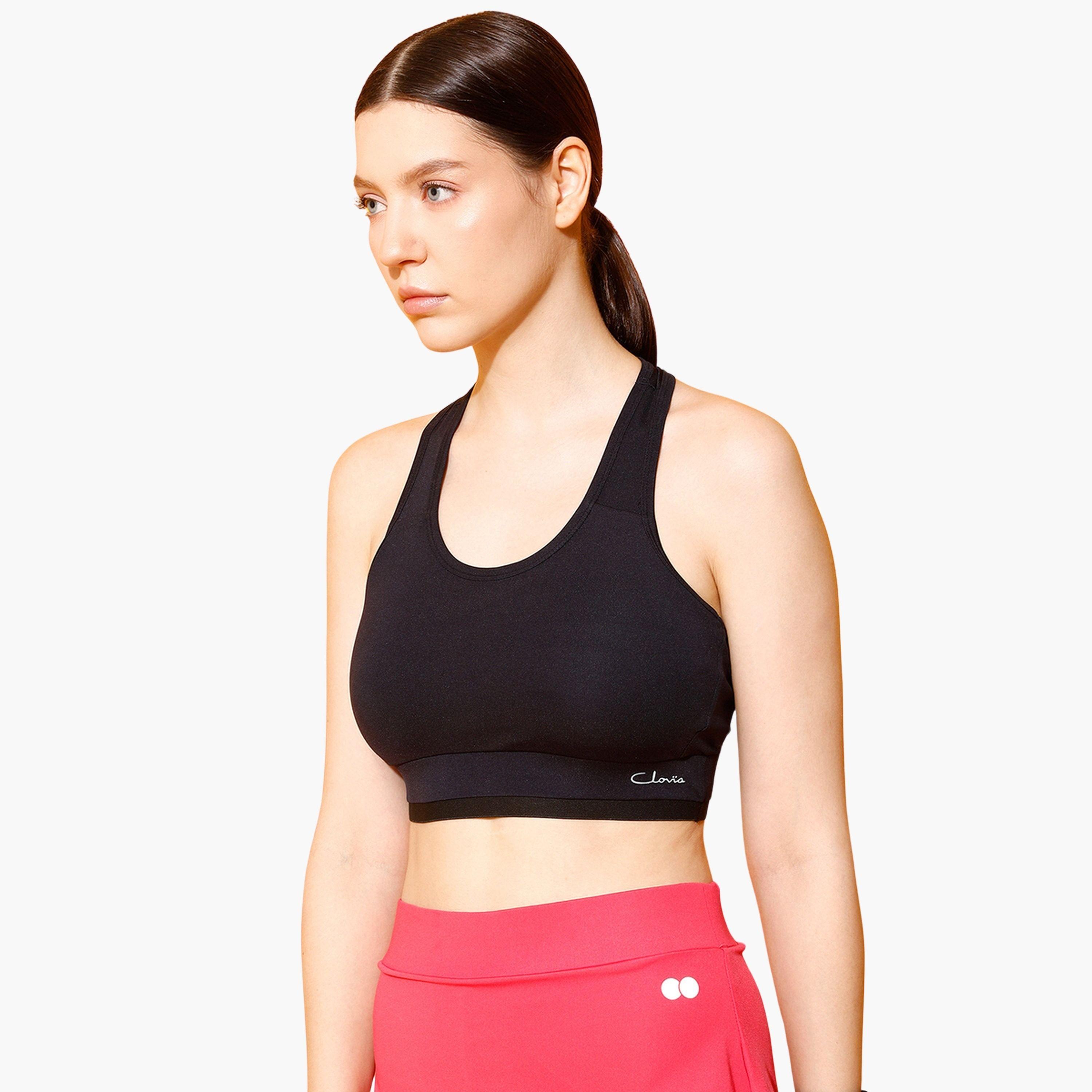 Clovia Medium Impact Padded Sports Bra with Mesh Racerback-sports-women-clothing-sportsbras-image-1