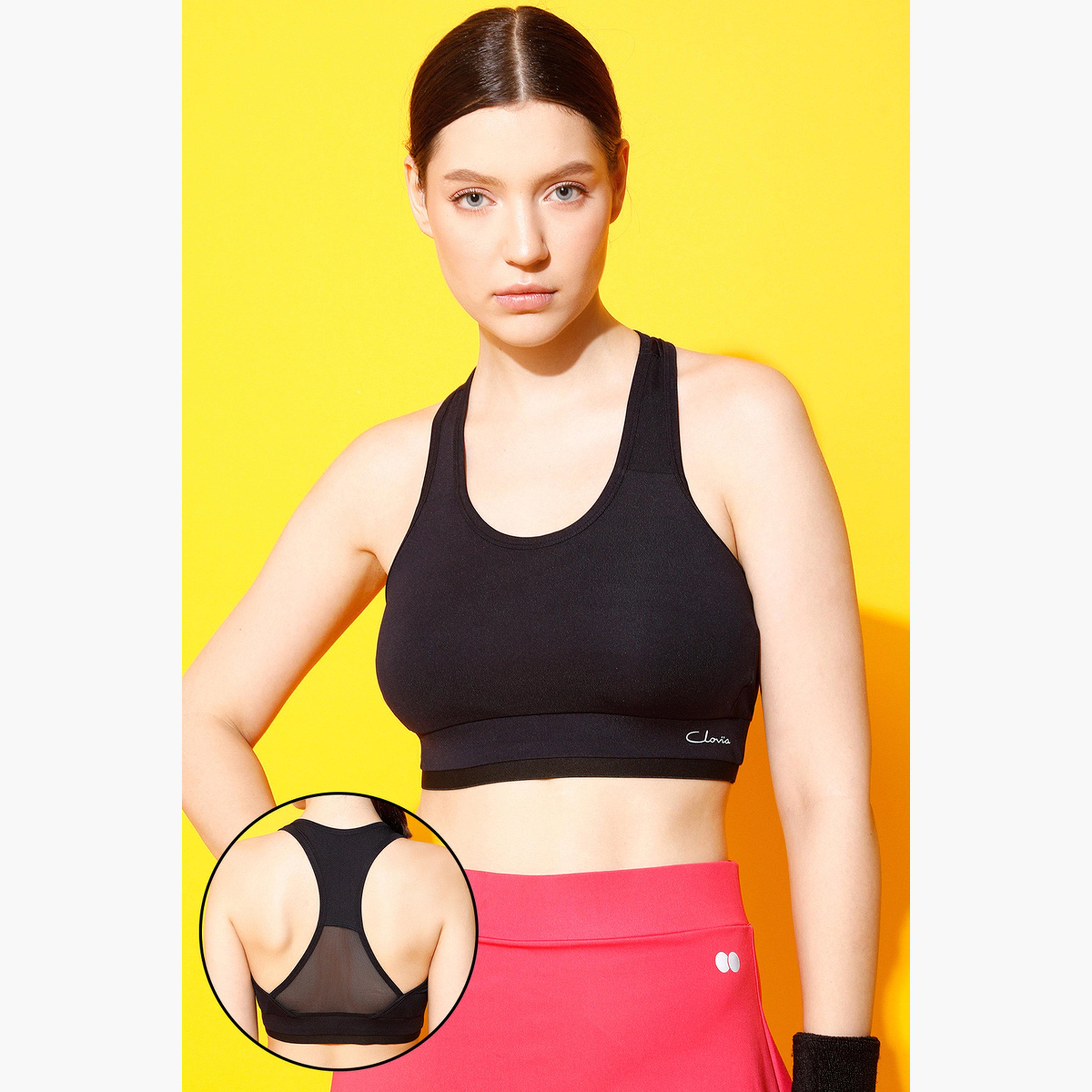 حمالة صدر رياضية مبطنة بظهر ريسر شبكي-sports-women-clothing-sportsbras-image-2