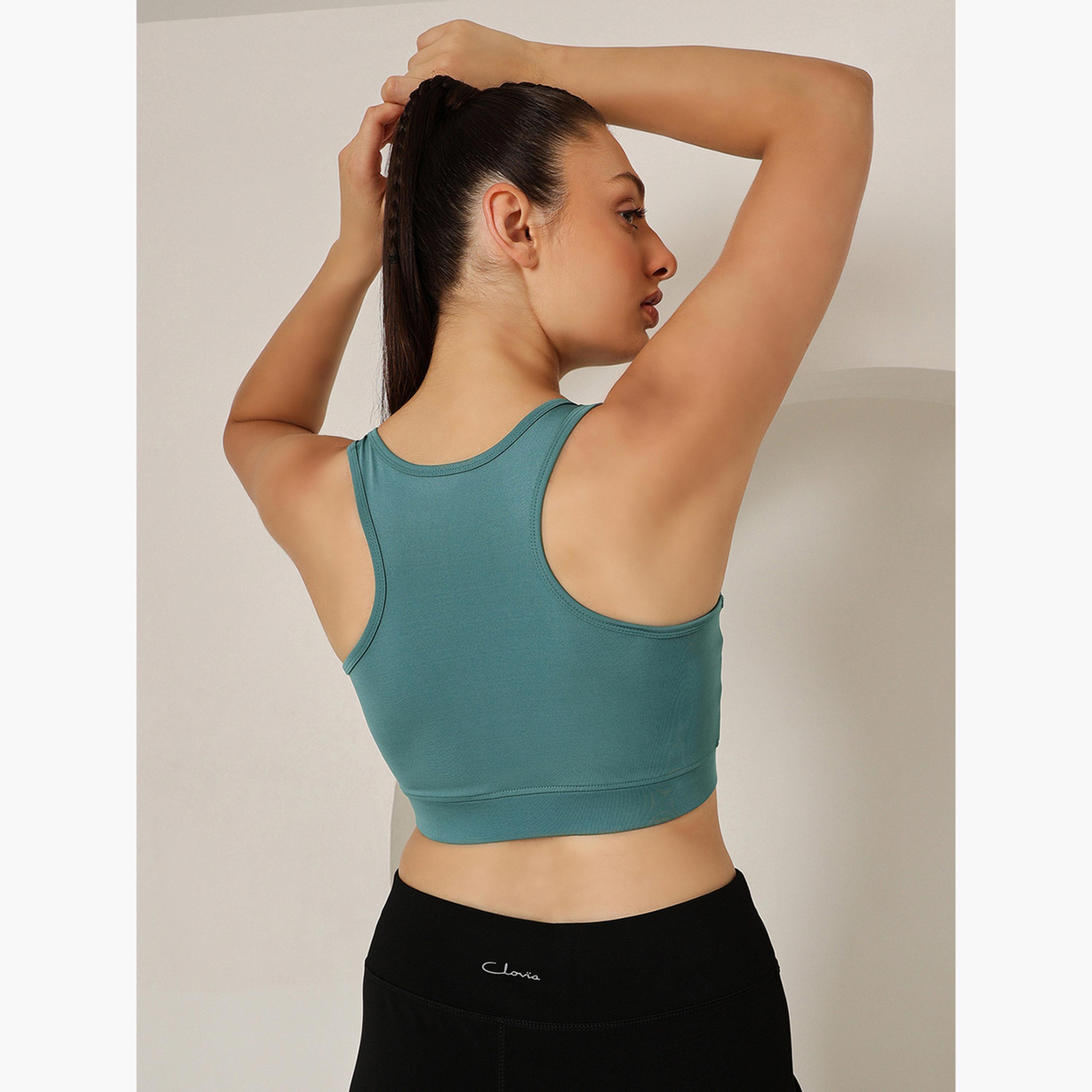 Clovia Medium Impact Padded Sports Bra with Racerback-women-clothing-sportswearandactivewear-sportsbras-image-4