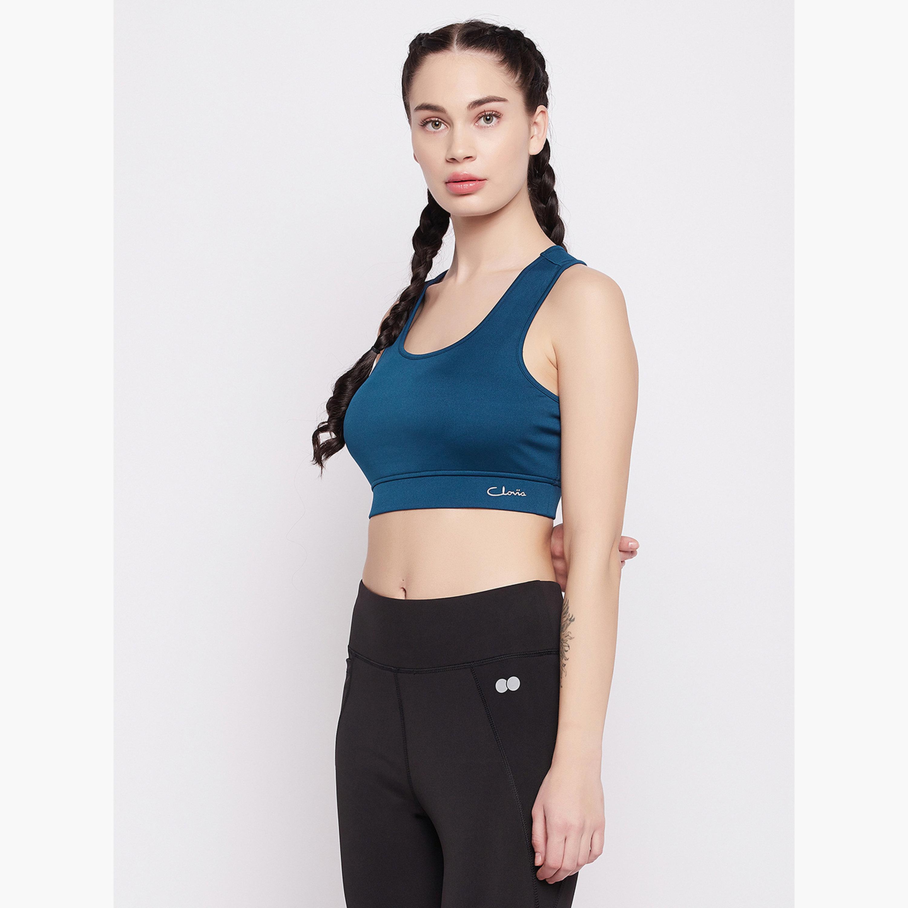 Clovia Medium Impact Padded Racerback Sports Bra-sports-women-clothing-sportsbras-image-2