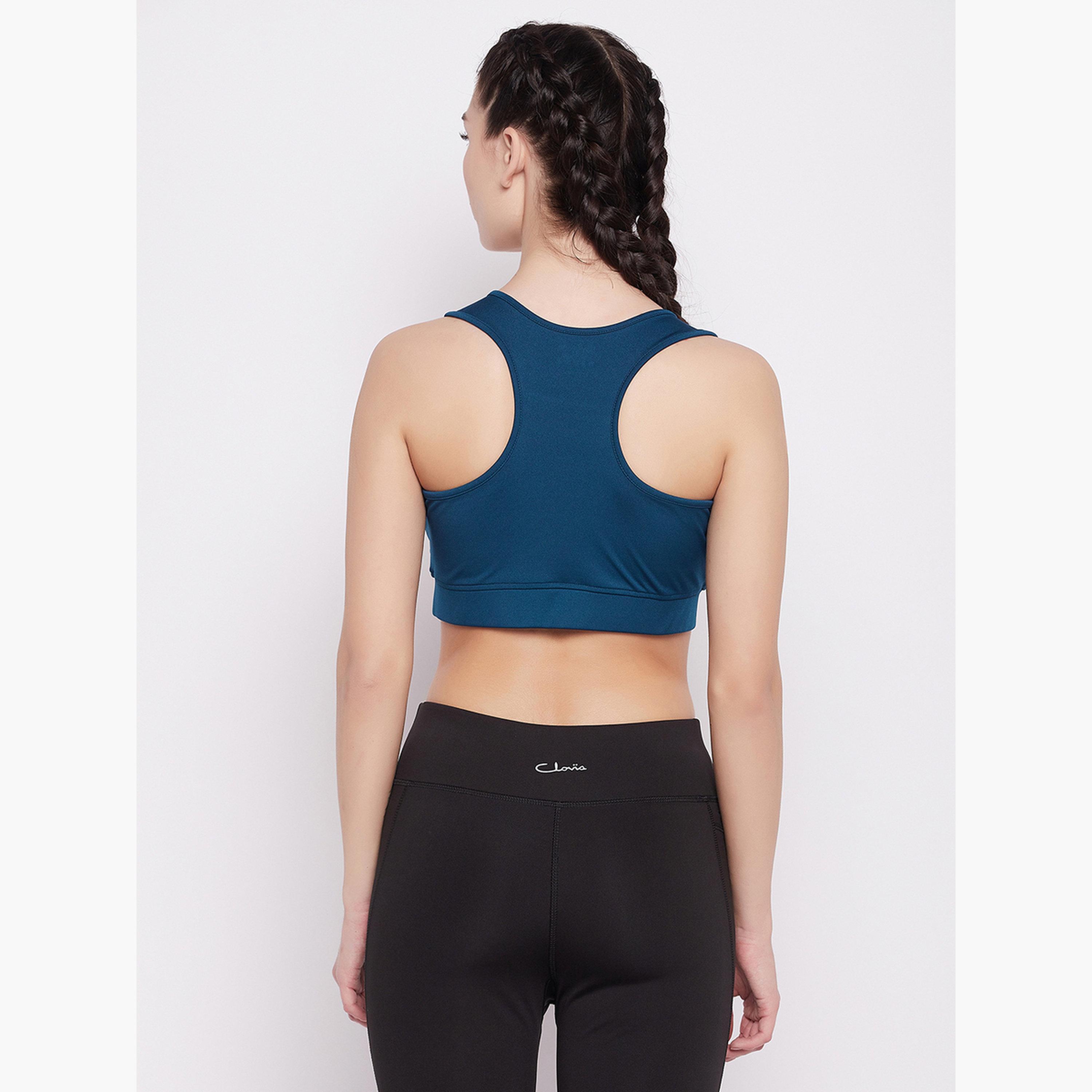 Clovia Medium Impact Padded Racerback Sports Bra-sports-women-clothing-sportsbras-image-4