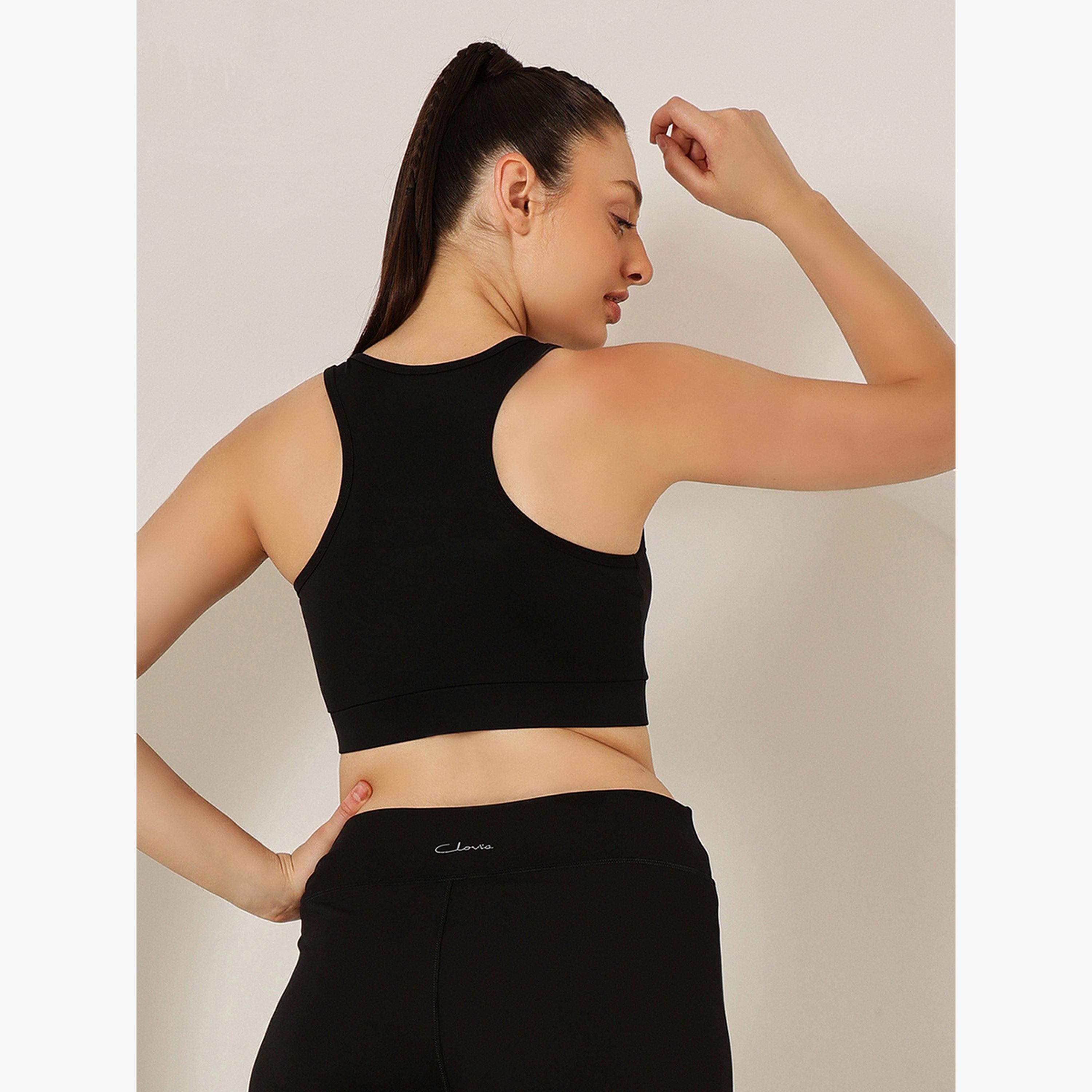 Clovia Medium Impact Padded Racerback Sports Bra-sports-women-clothing-sportsbras-image-3