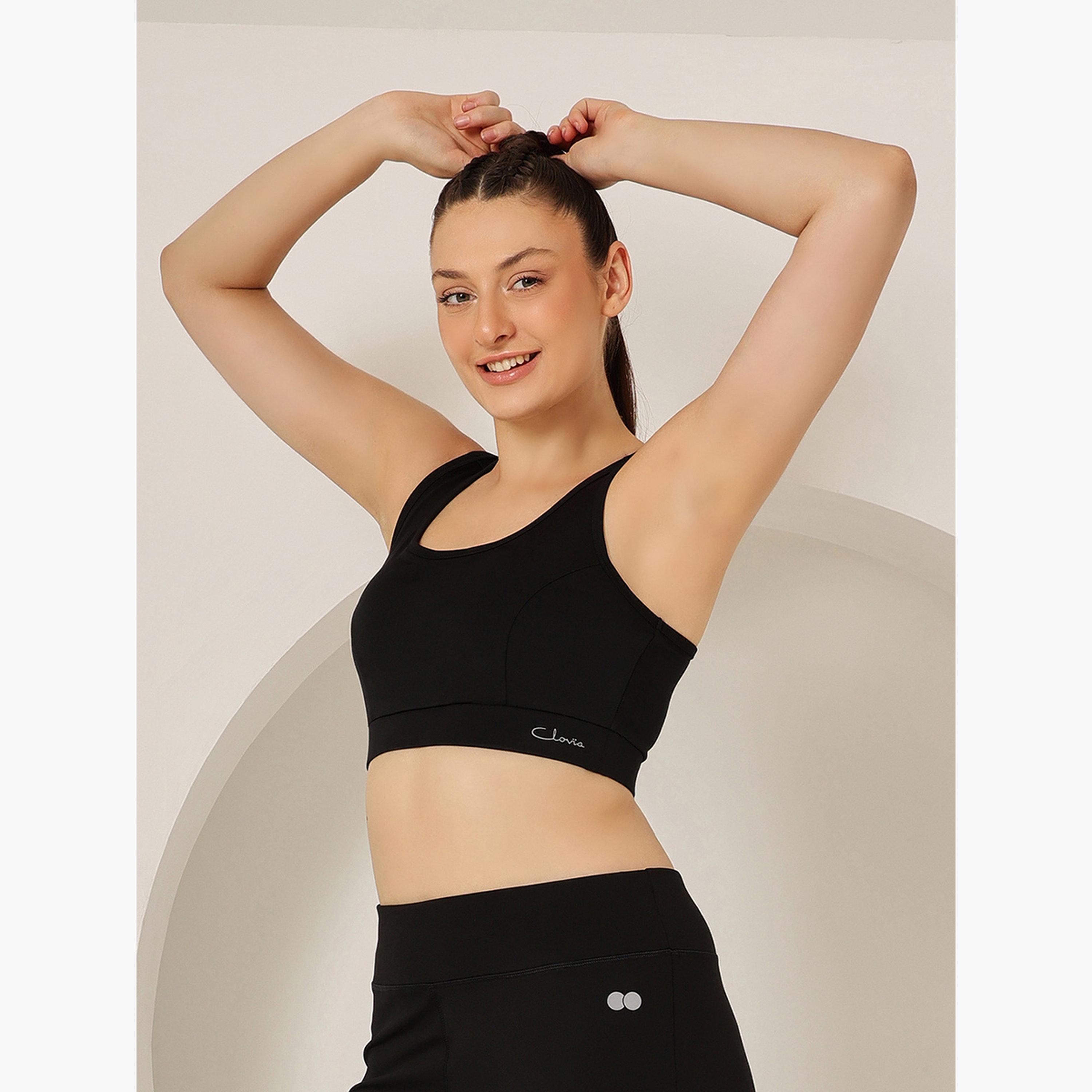 Clovia Medium Impact Padded Racerback Sports Bra-sports-women-clothing-sportsbras-image-4