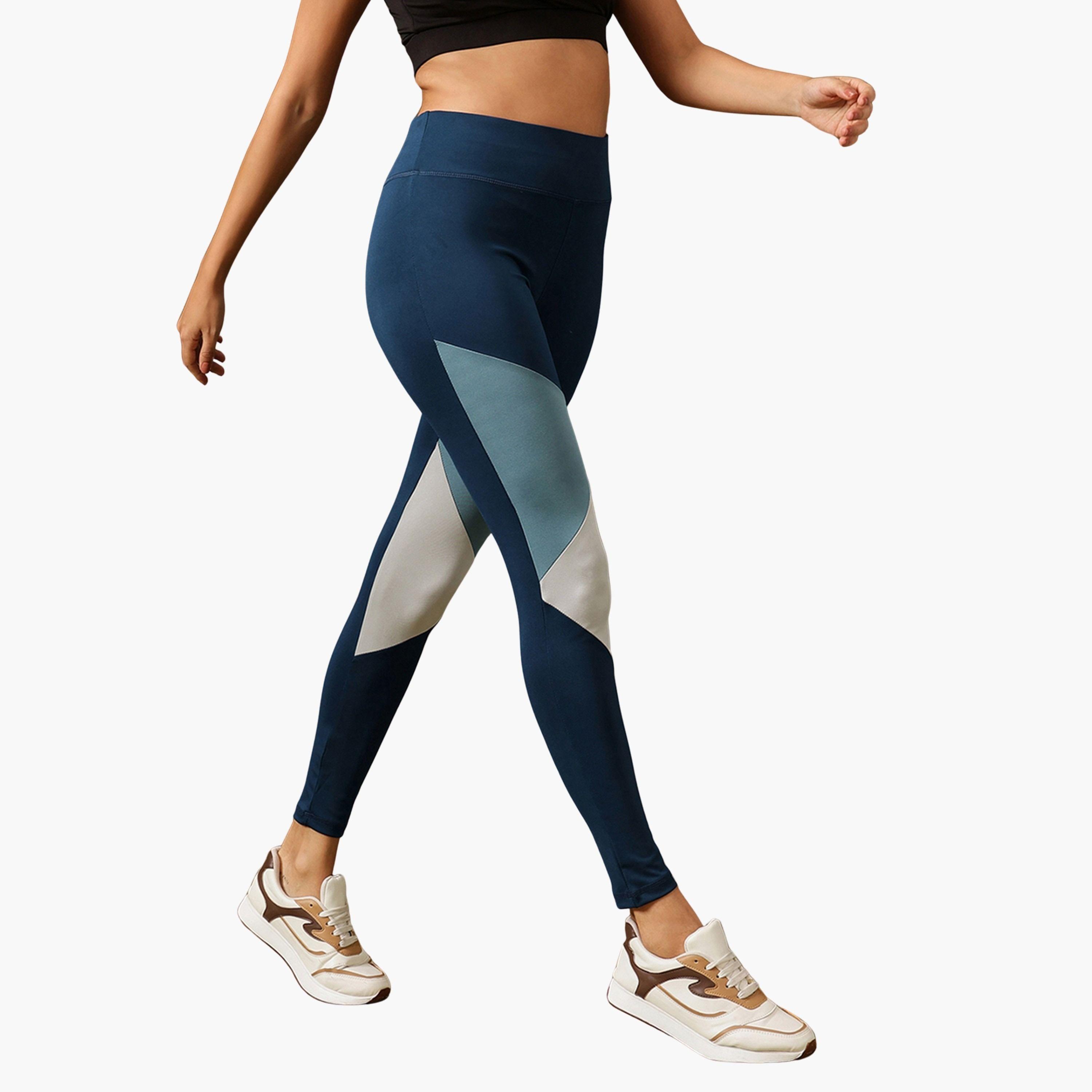 Clovia Snug Fit Color Block Leggings-women-clothing-bottoms-leggings-image-1