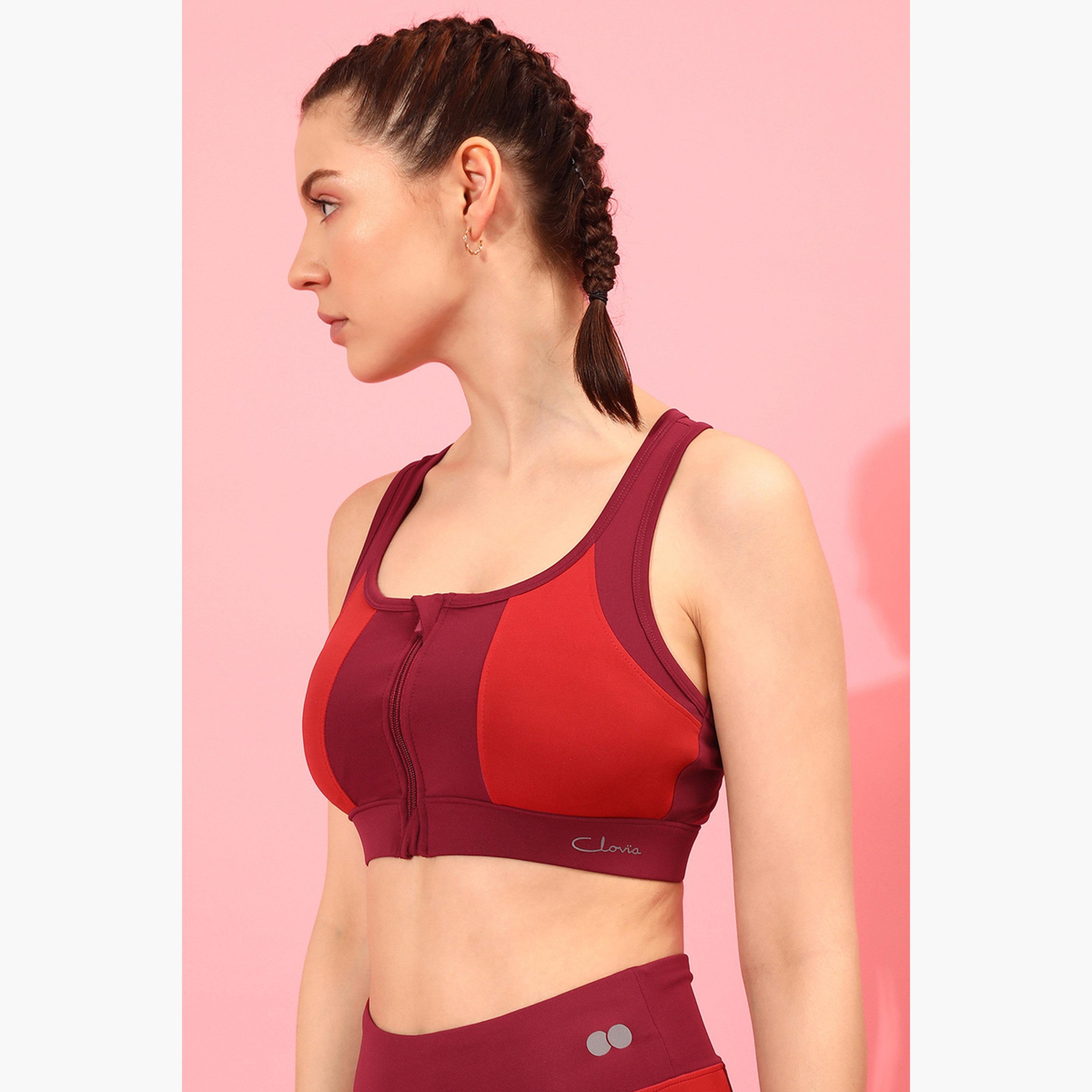 حمالة صدر رياضية مبطنة بألوان متباينة وظهر ريسر-sports-women-clothing-sportsbras-image-3