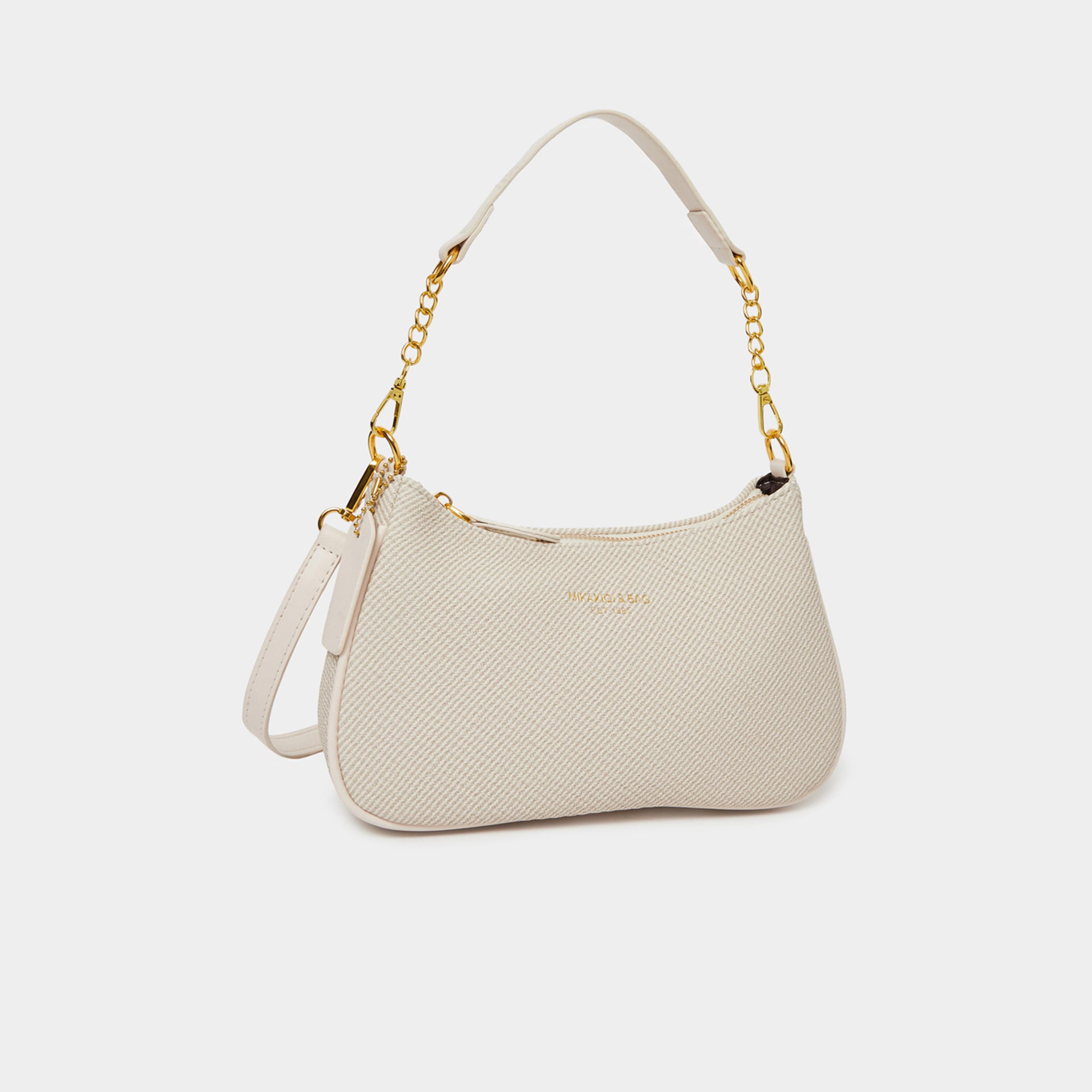 ستايلي - حقيبة باغيب بسلسلة لون كريمي-women-bagsandwallets-handbags-image-1