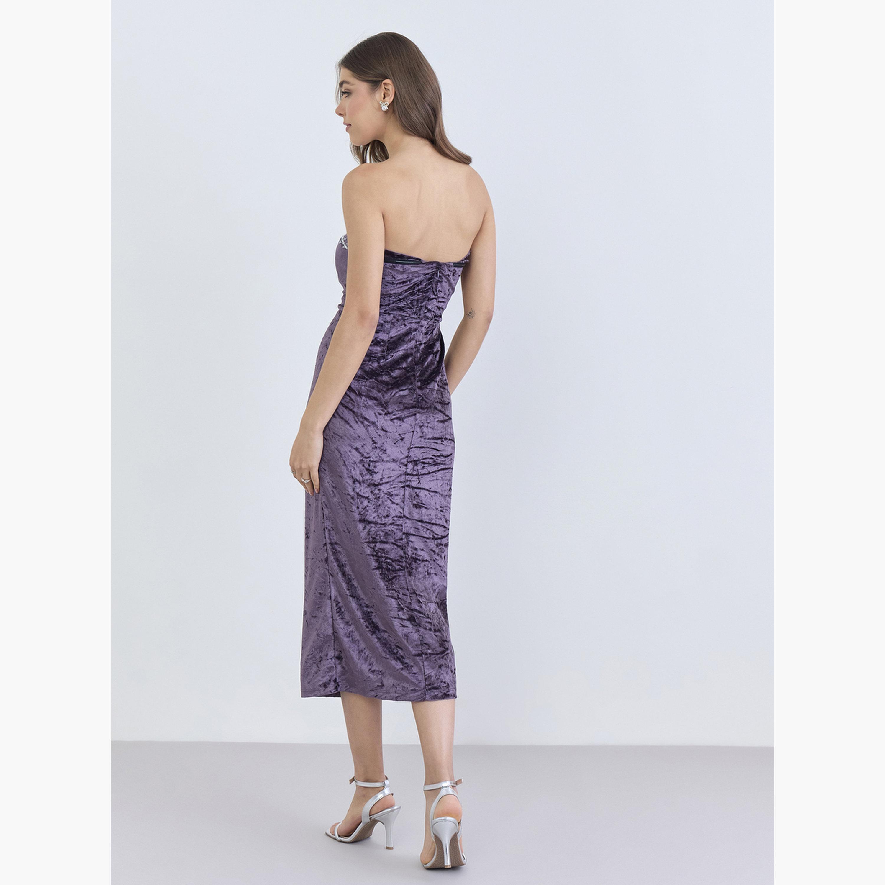 فستان ميدي ضيق بياقة مكشوفة الأكتاف ومزين-women-clothing-dresses-image-5