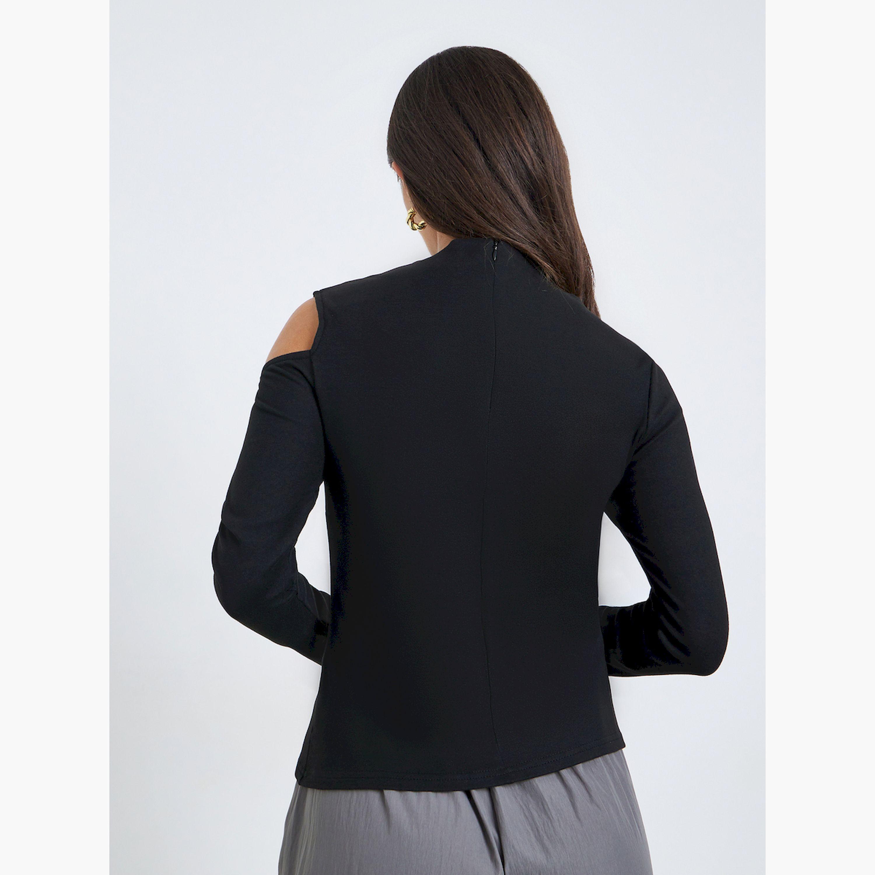 Styli Women Asymmetric Drape Knit Top-women-clothing-shirtsandblouses-blouses-image-4