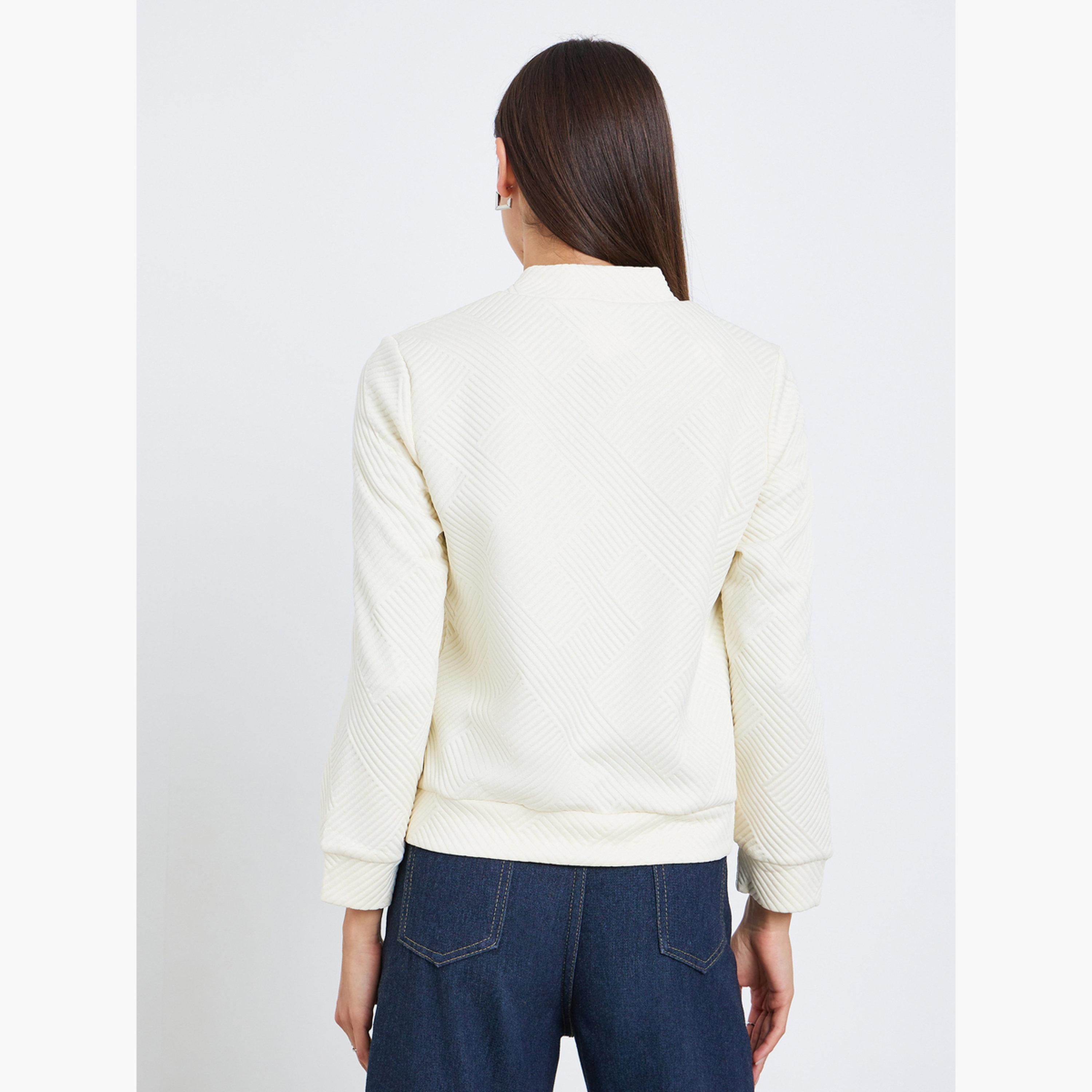 تيك تو - جاكيت نسائي بسحاب رقبة دائرية وأكمام طويلة-women-winterwear-coatsandjackets-jackets-image-4