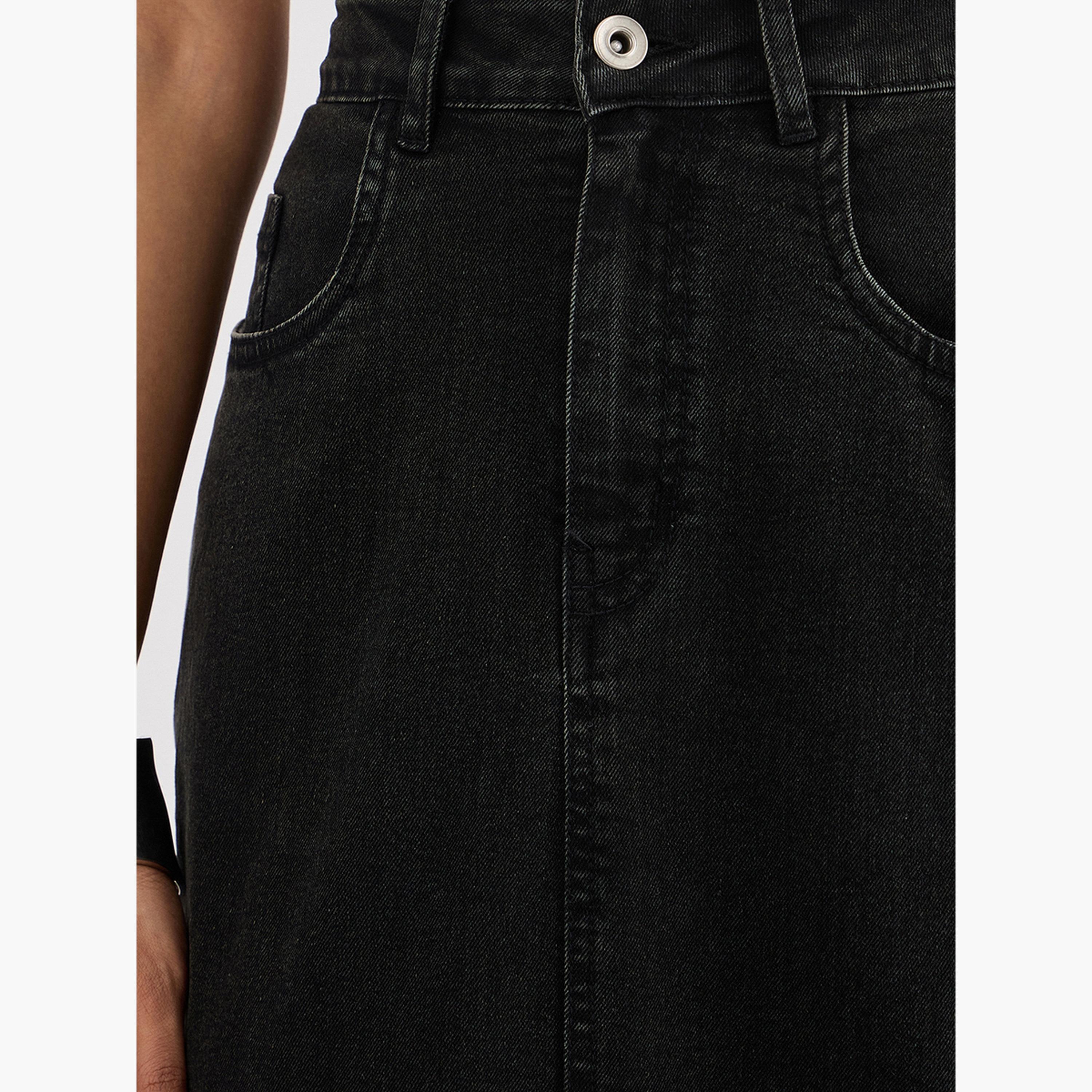 Femmella Black Denim A-Line Maxi Skirt-women-clothing-bottoms-skirts-image-6