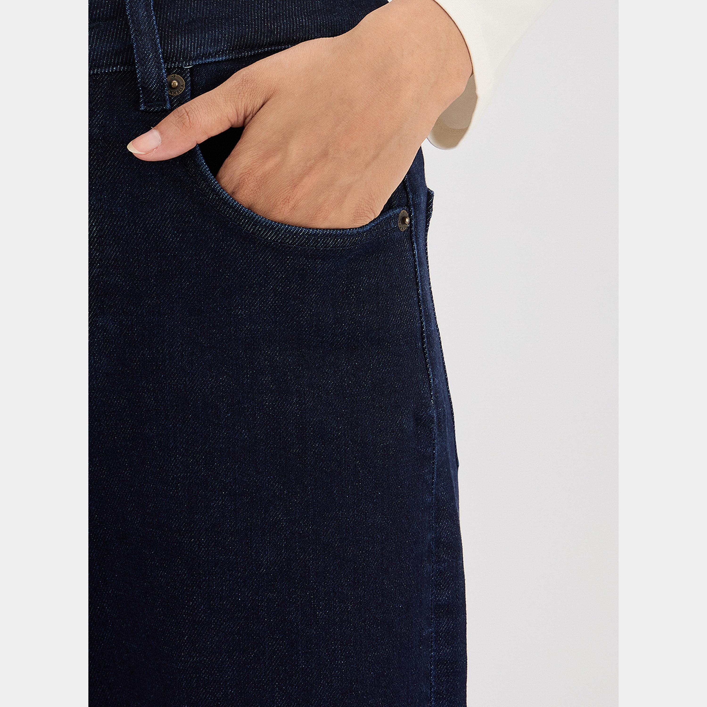 فيميلا - بنطال جينز واسع الساق لون أزرق داكن-women-clothing-bottoms-jeans-image-4