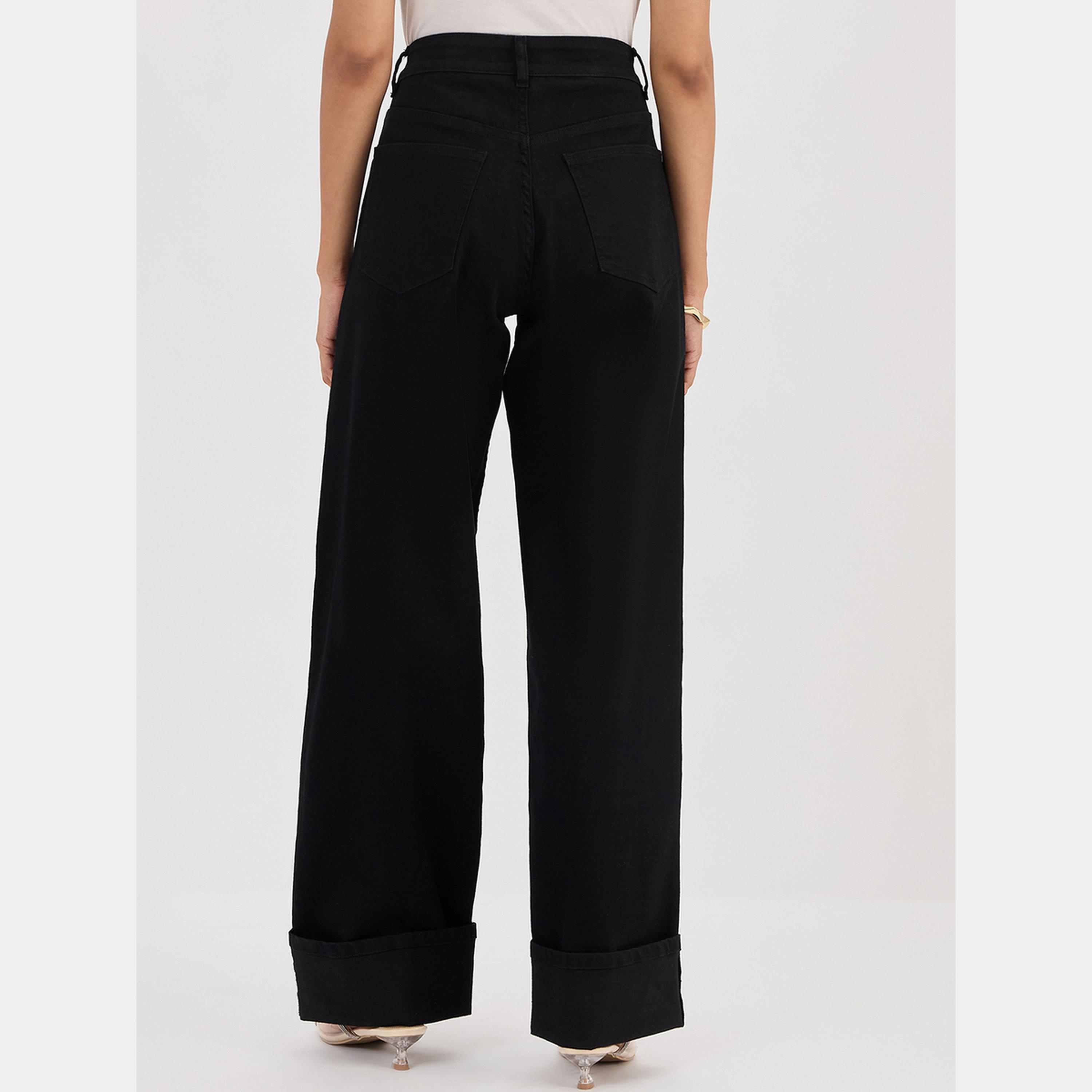 فيميلا - بنطال جينز أسود متوسط ​​الارتفاع وواسع الساق-women-clothing-bottoms-jeans-image-3