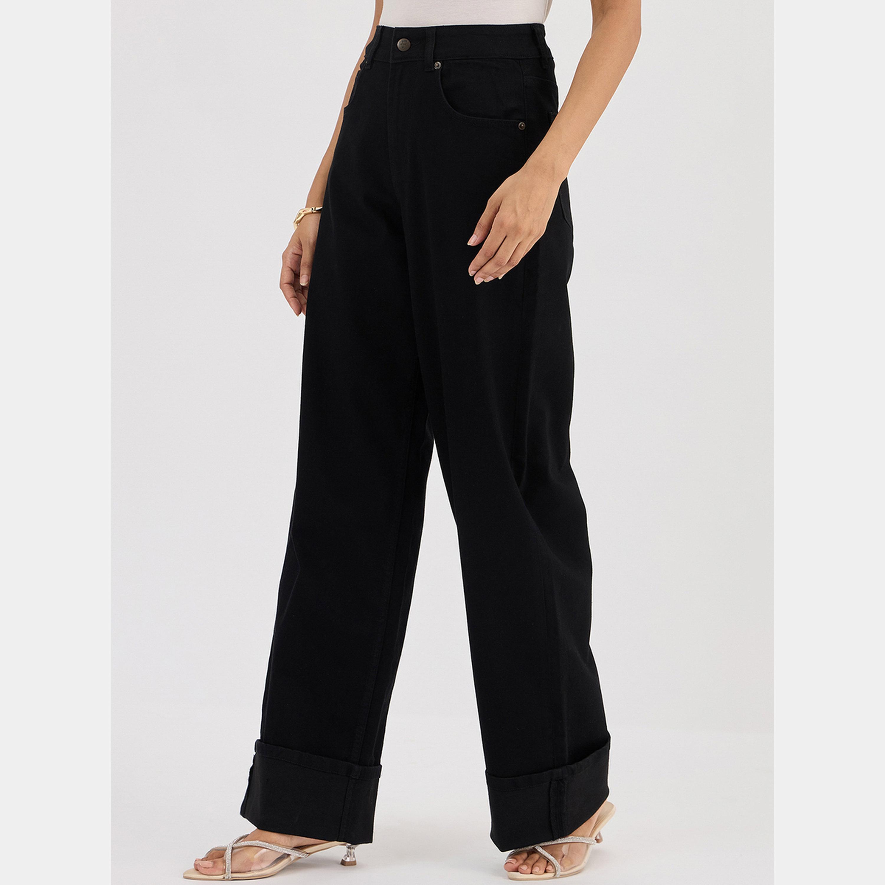 فيميلا - بنطال جينز أسود متوسط ​​الارتفاع وواسع الساق-women-clothing-bottoms-jeans-image-5