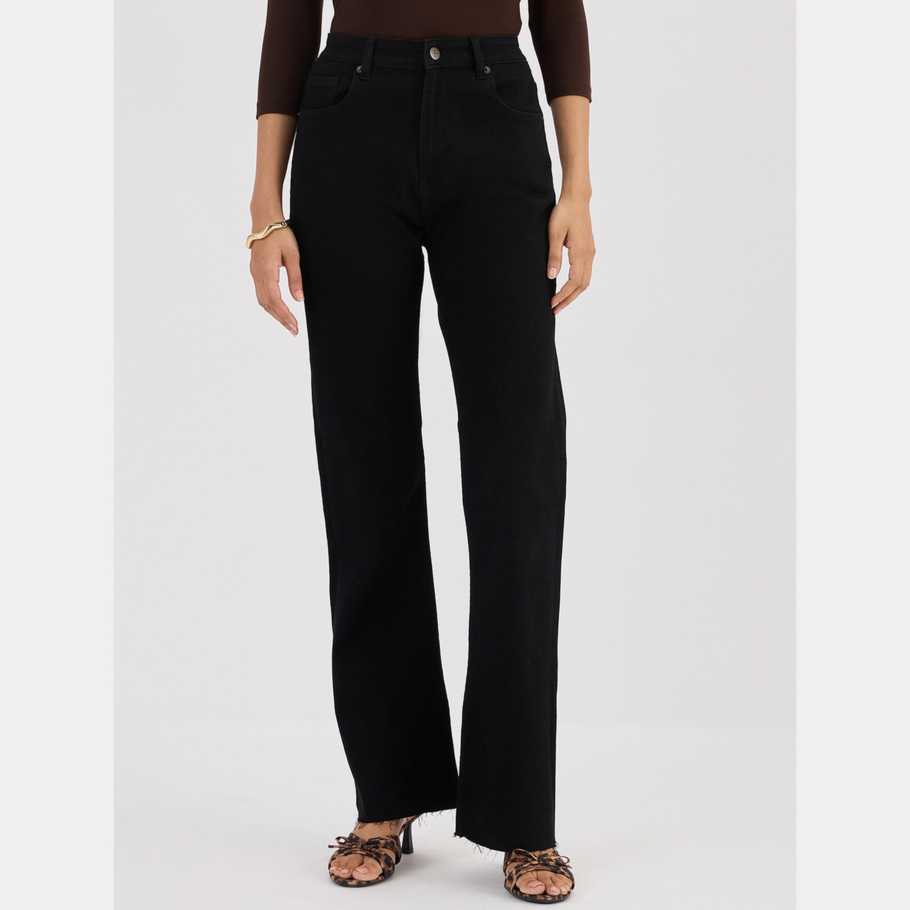 Femmella Black Mid-Rise Bootcut Jeans-women-clothing-bottoms-jeans-image-1