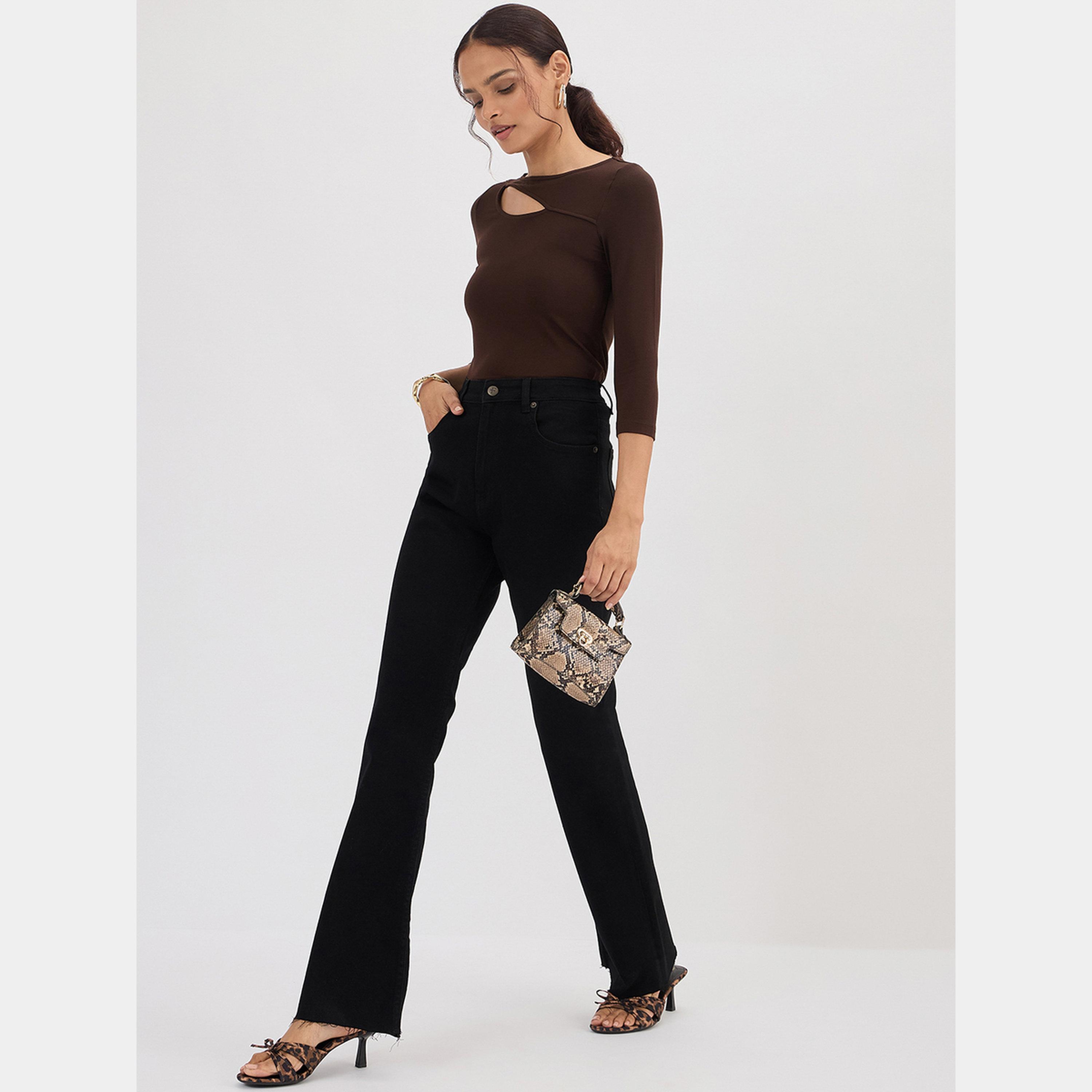 Femmella Black Mid-Rise Bootcut Jeans-women-clothing-bottoms-jeans-image-2