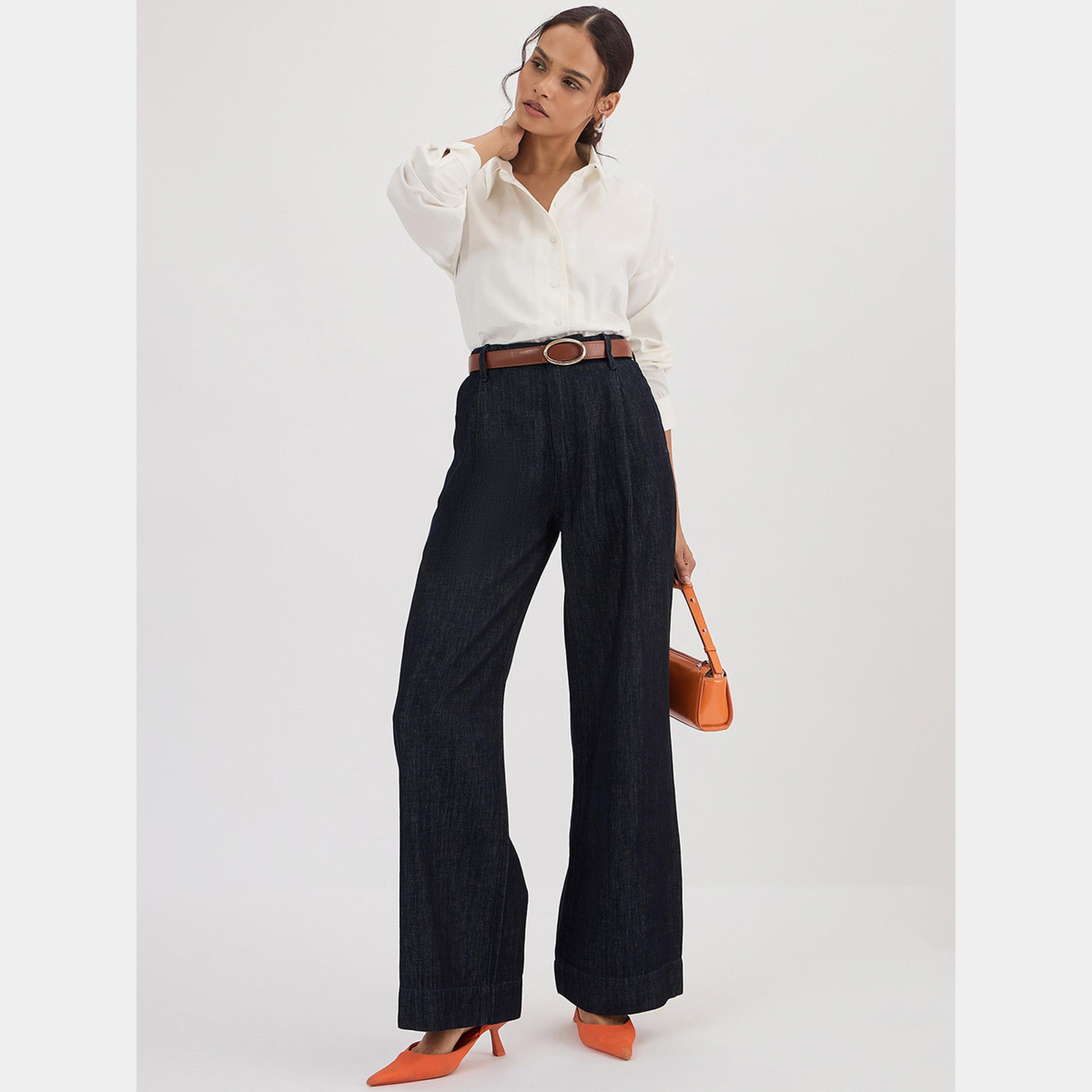 Femmella Navy Blue Wide Leg Jeans-women-clothing-bottoms-jeans-image-2