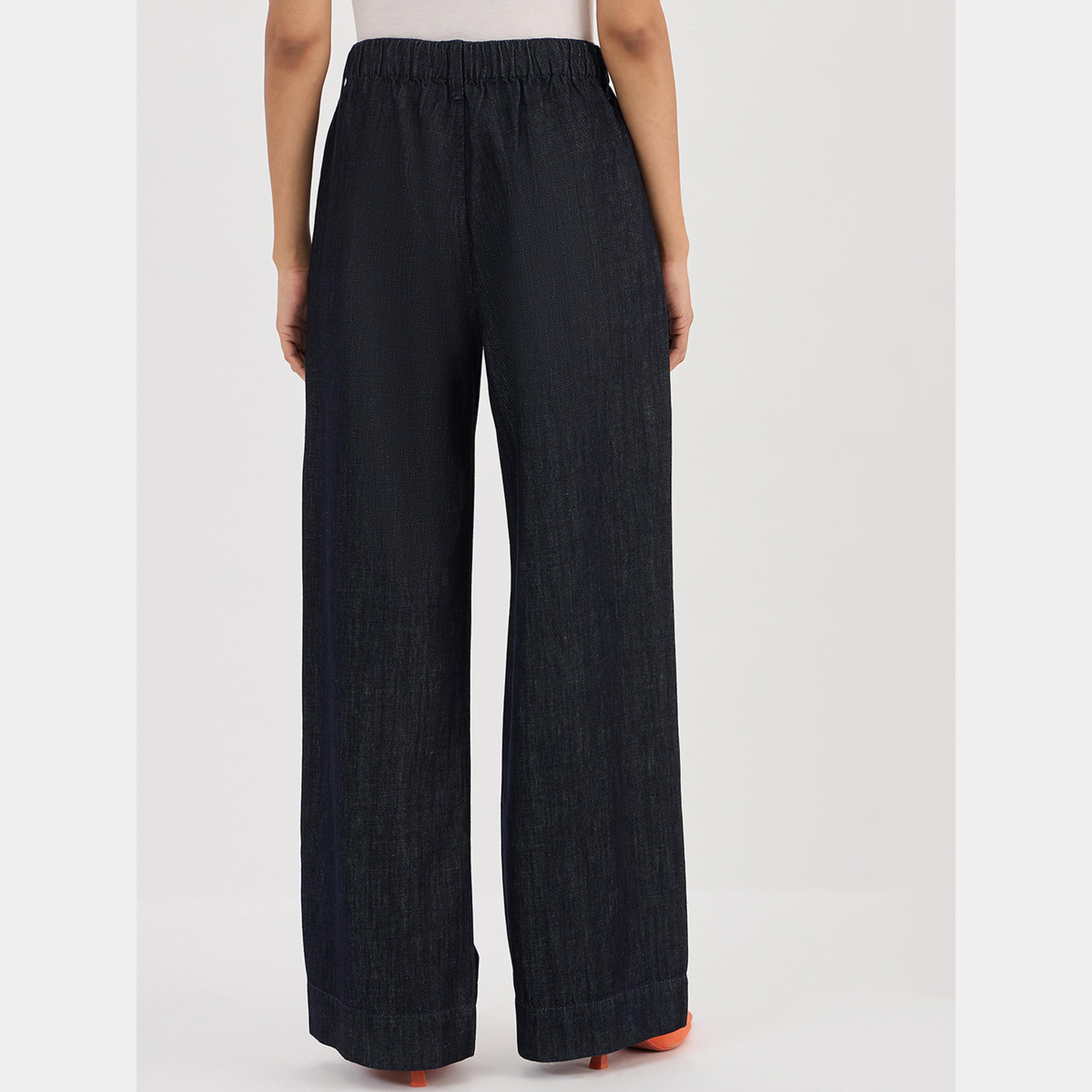 فيميلا - بنطال جينز واسع الساق لون أزرق داكن-women-clothing-bottoms-jeans-image-3