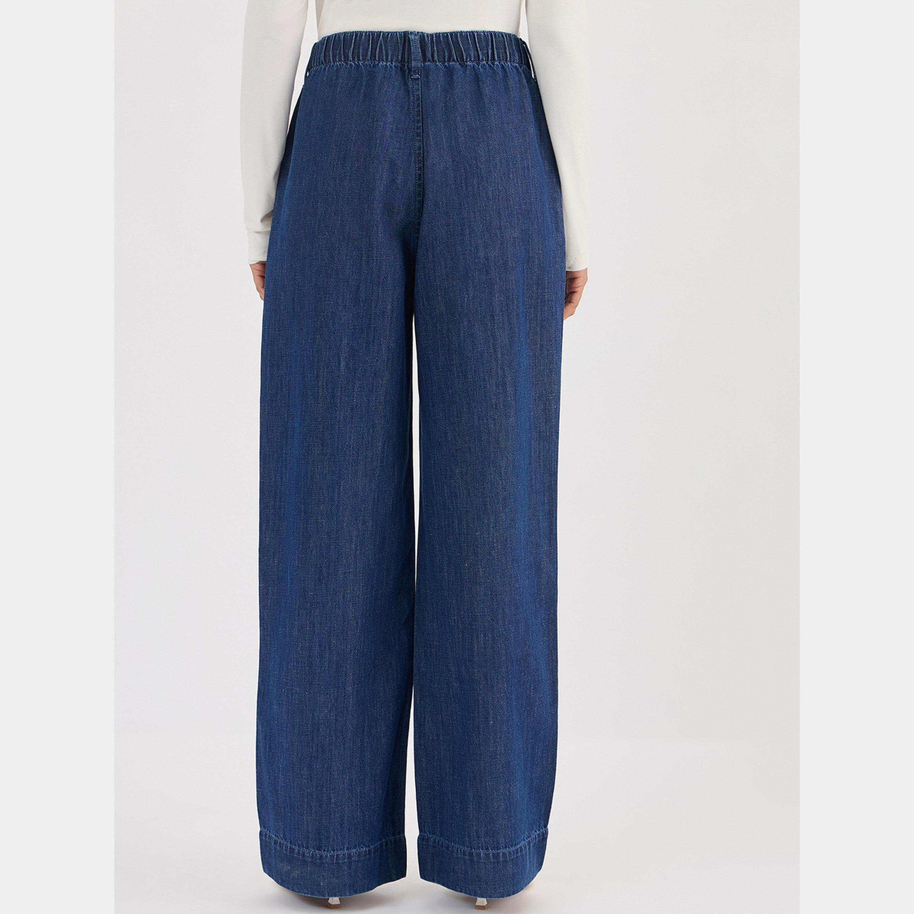 فيميلا - بنطال جينز أزرق متوسط ​​الارتفاع وواسع الساق-women-clothing-bottoms-jeans-image-5
