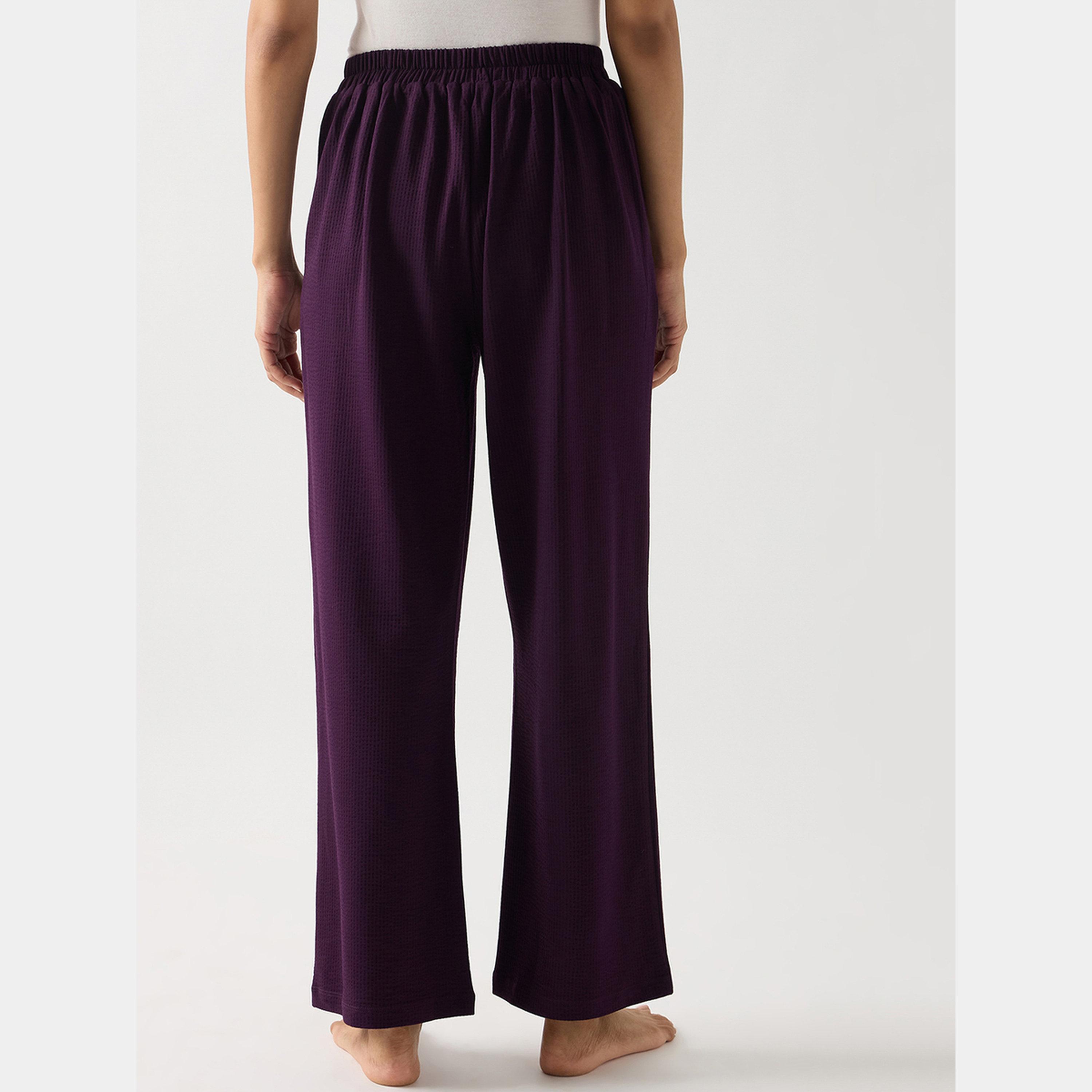 فيميلا - بنطال مستقيم من القطن البنفسجي-women-clothing-bottoms-trousers-image-4