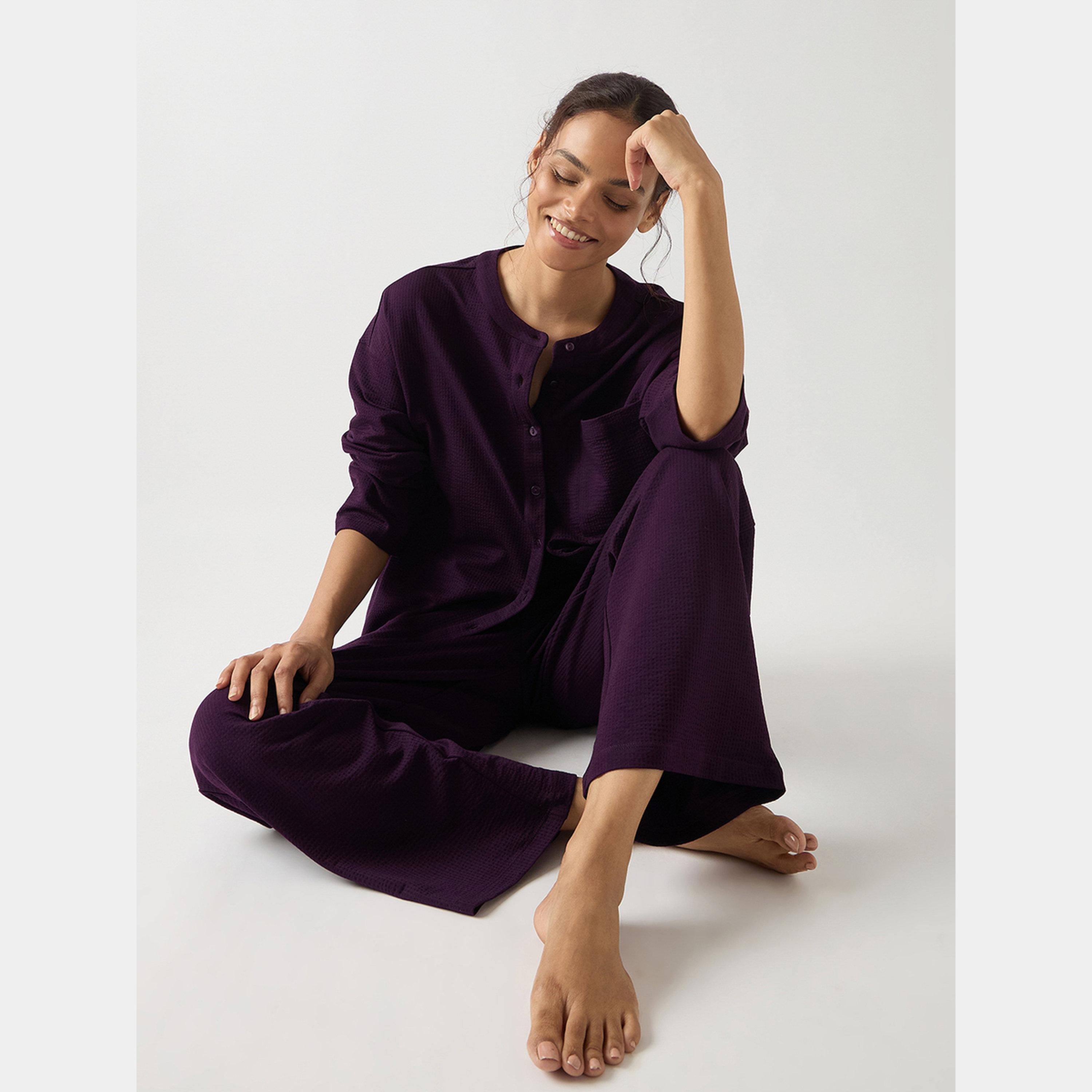 فيميلا - بنطال مستقيم من القطن البنفسجي-women-clothing-bottoms-trousers-image-5