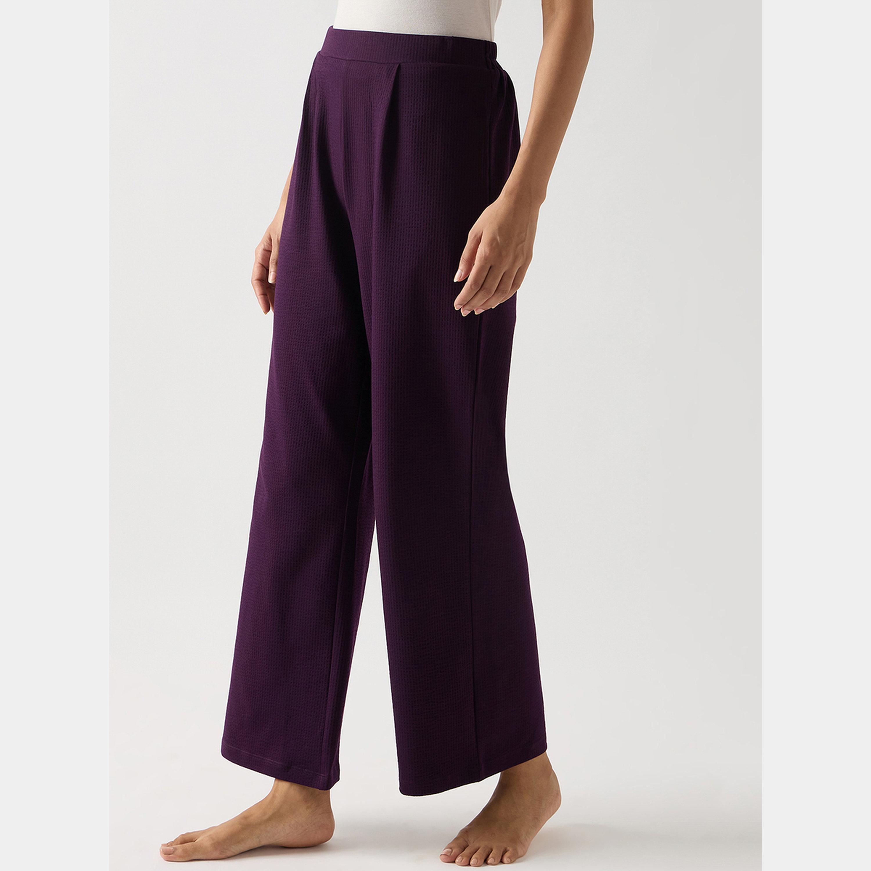 فيميلا - بنطال مستقيم من القطن البنفسجي-women-clothing-bottoms-trousers-image-6