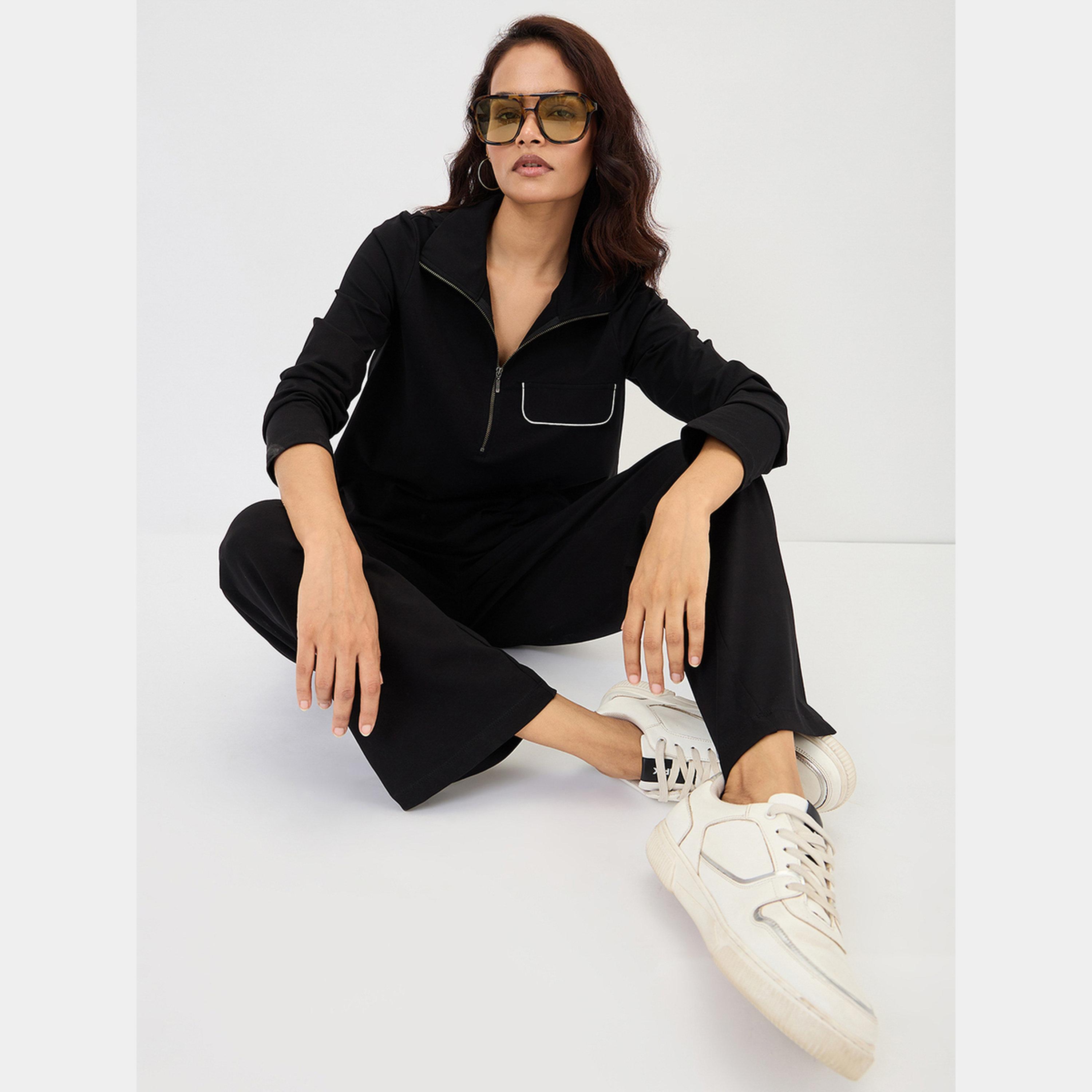Femmella Black Wide Leg Trousers-women-clothing-bottoms-trousers-image-4