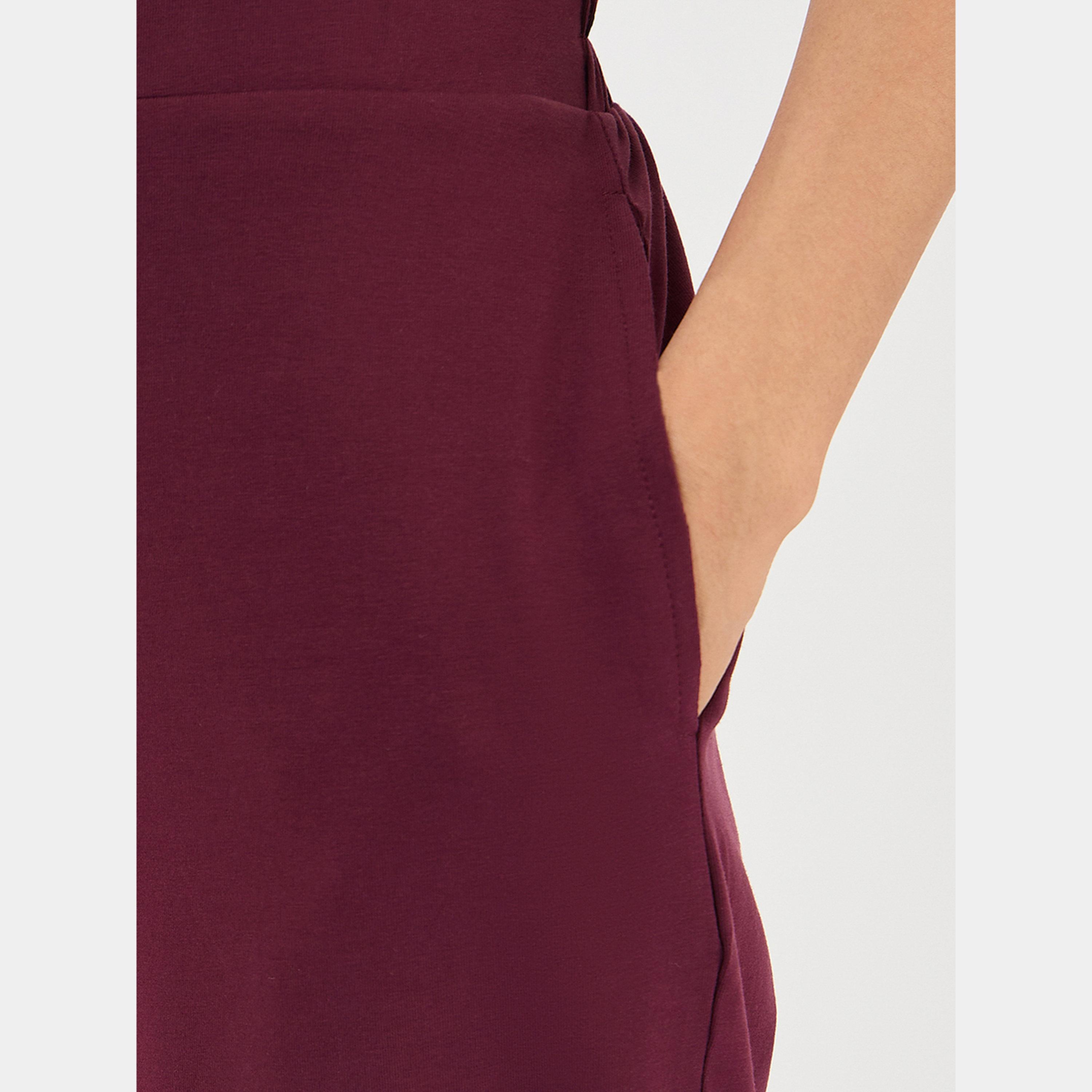 Femmella Burgundy Wide Leg Trousers-women-clothing-bottoms-trousers-image-6