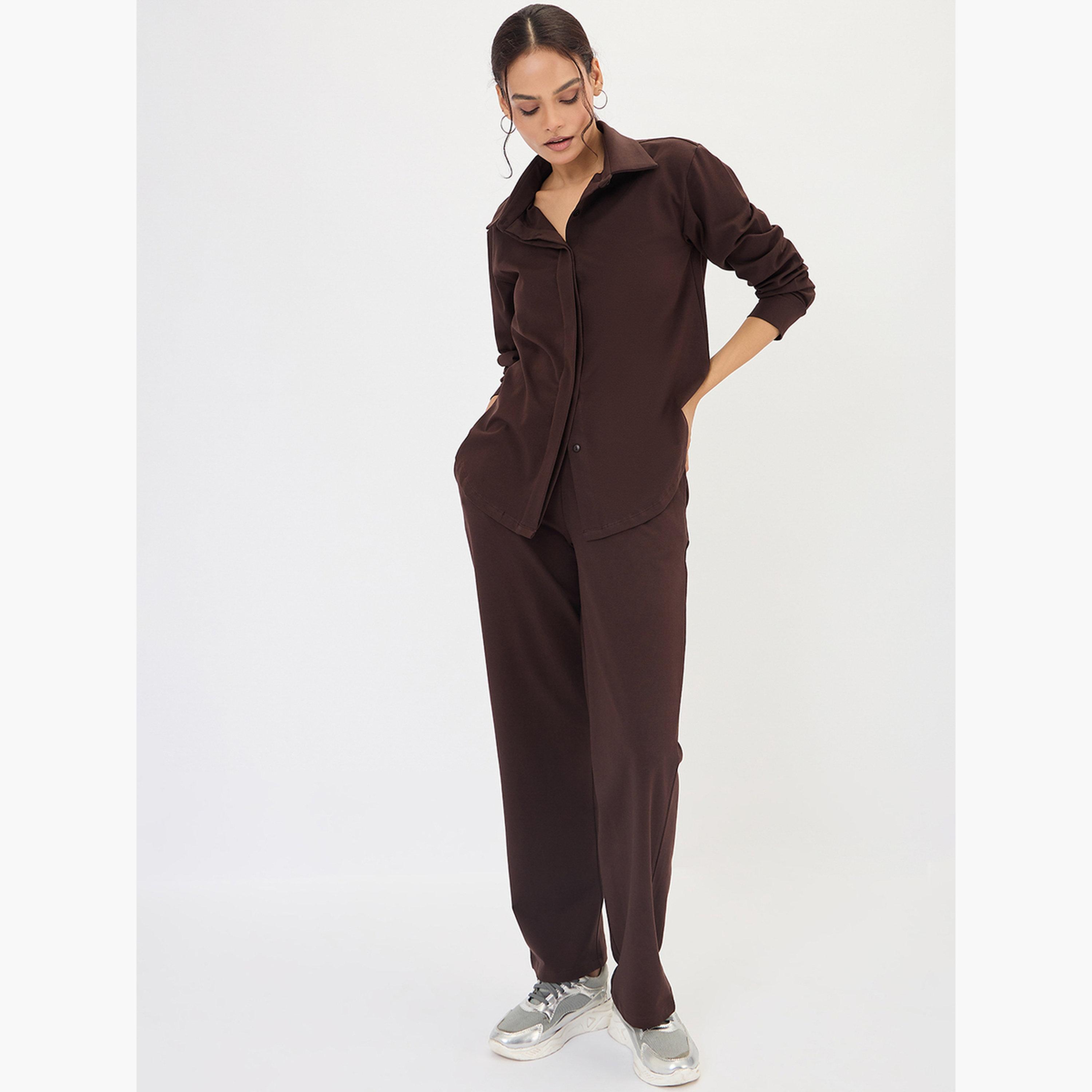 فيميلا - قميص بني بأكمام طويلة-women-clothing-shirtsandblouses-shirts-image-3