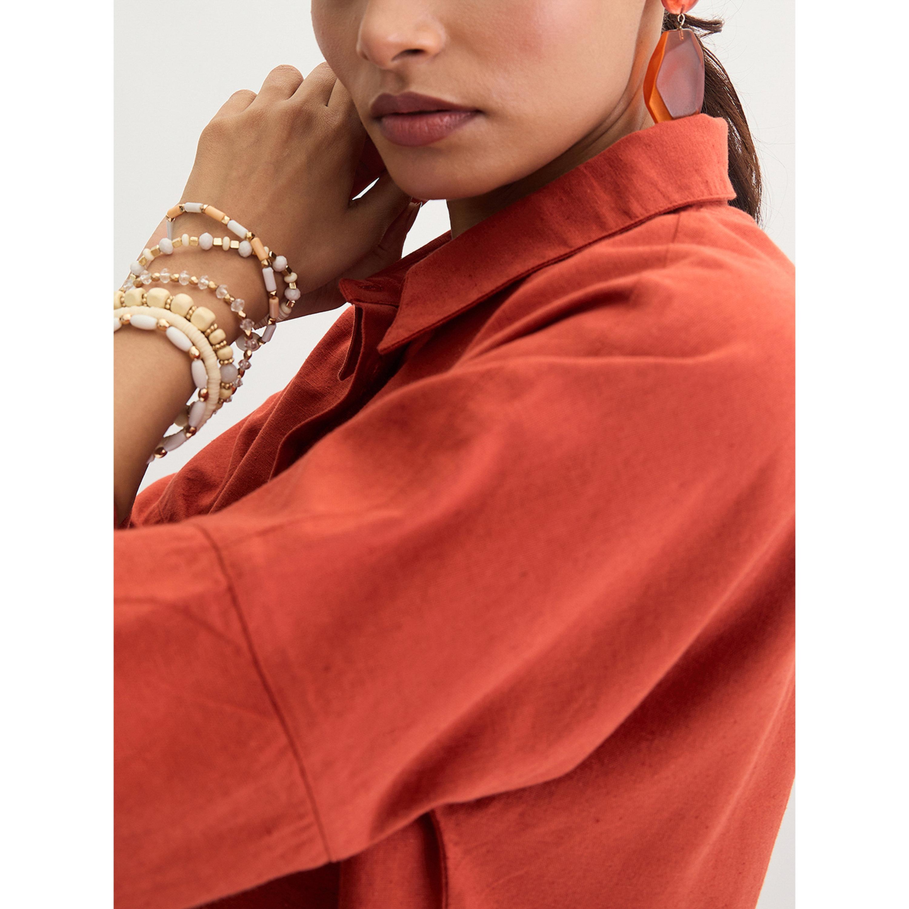 تونيك بأزرار من قماش قطني وكتان-women-clothing-shirtsandblouses-blouses-image-6