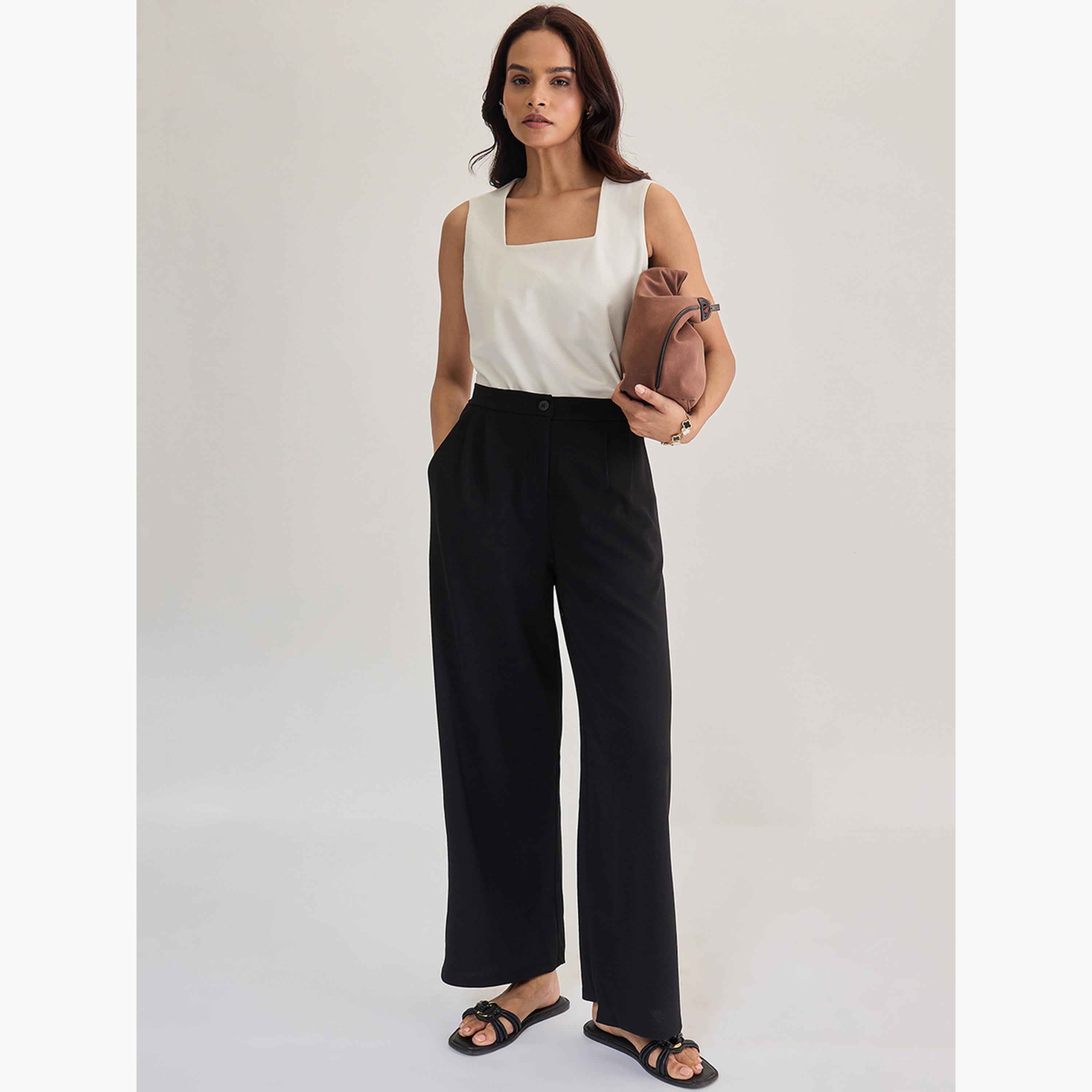 Femmella White Square Neck Sleeveless Top-women-clothing-shirtsandblouses-blouses-image-2